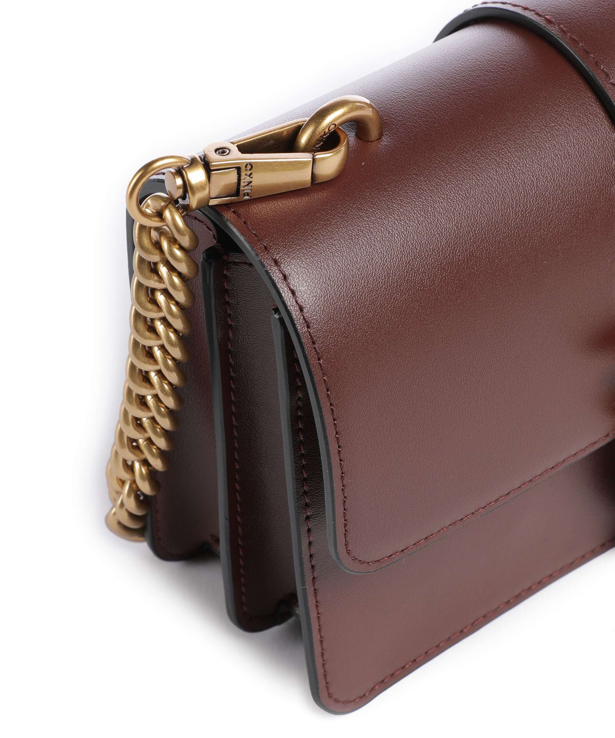 Pinko Love One Mini Torba przez ramię burgundy wine/antique gold - Image 4