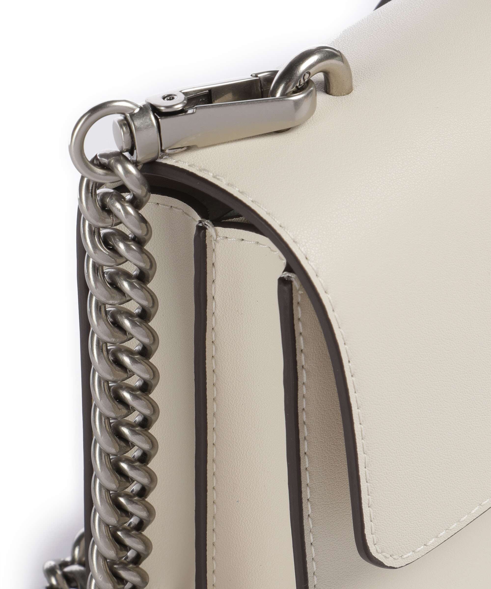 Pinko Love One Mini Torba przez ramię bianco seta/old silver - Image 4