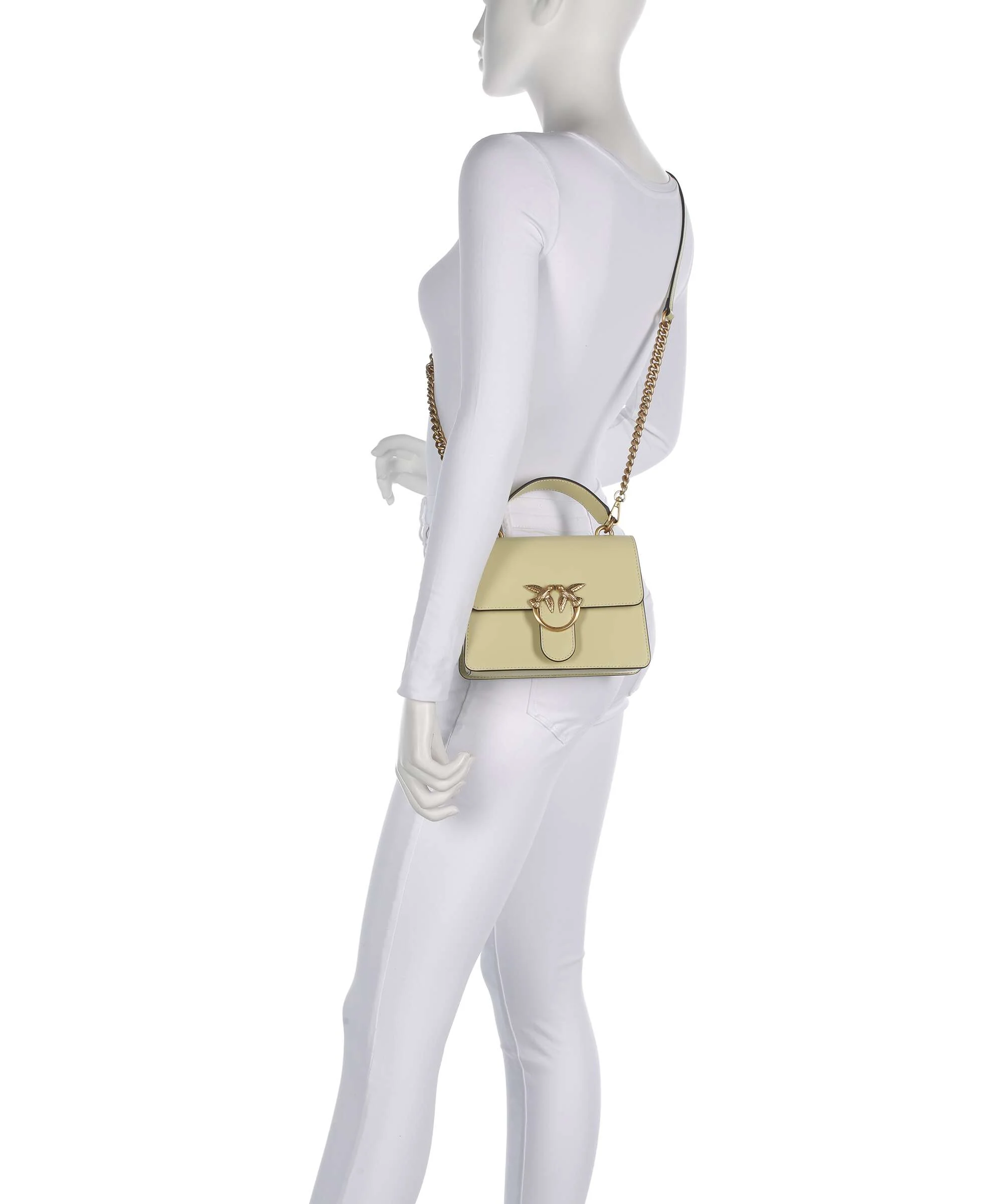 Pinko Love One Mini Torebka giallo vaniglia/antique gold - Image 3