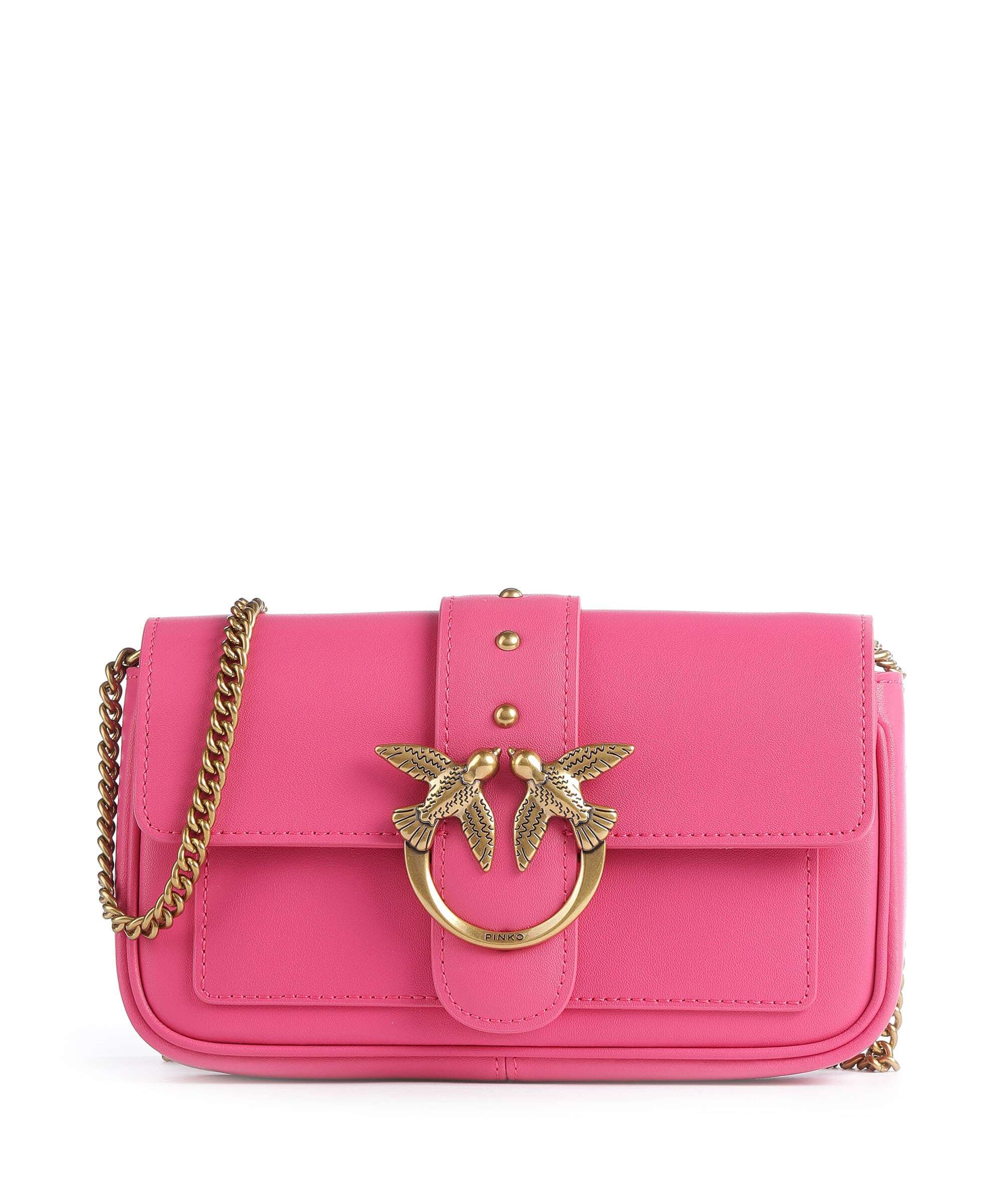 Pinko Love One Pocket Torba przez ramię barbabietola/antique gold