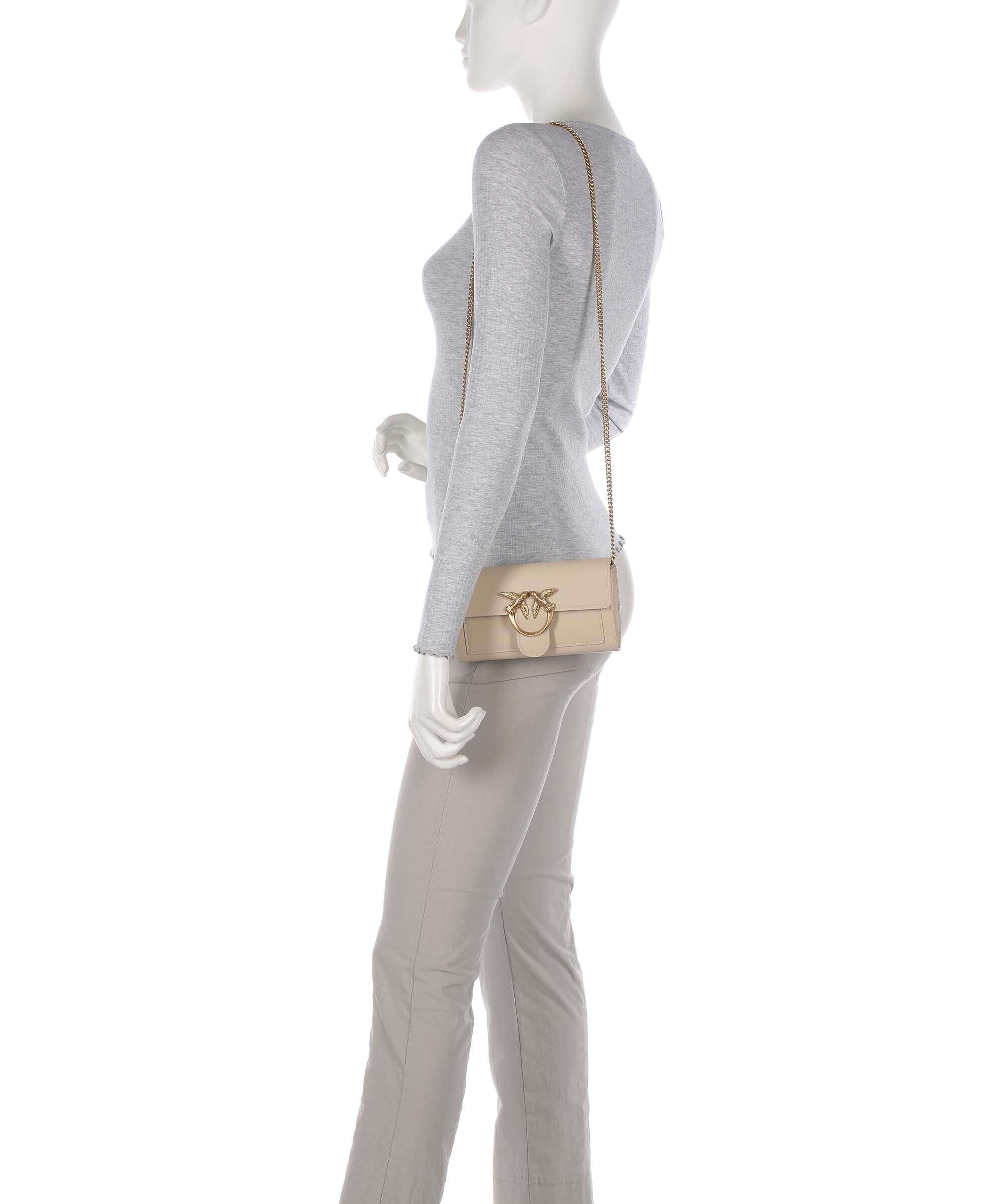 Pinko Love One Portfel beige/grigio fumo/antique gold - Image 3