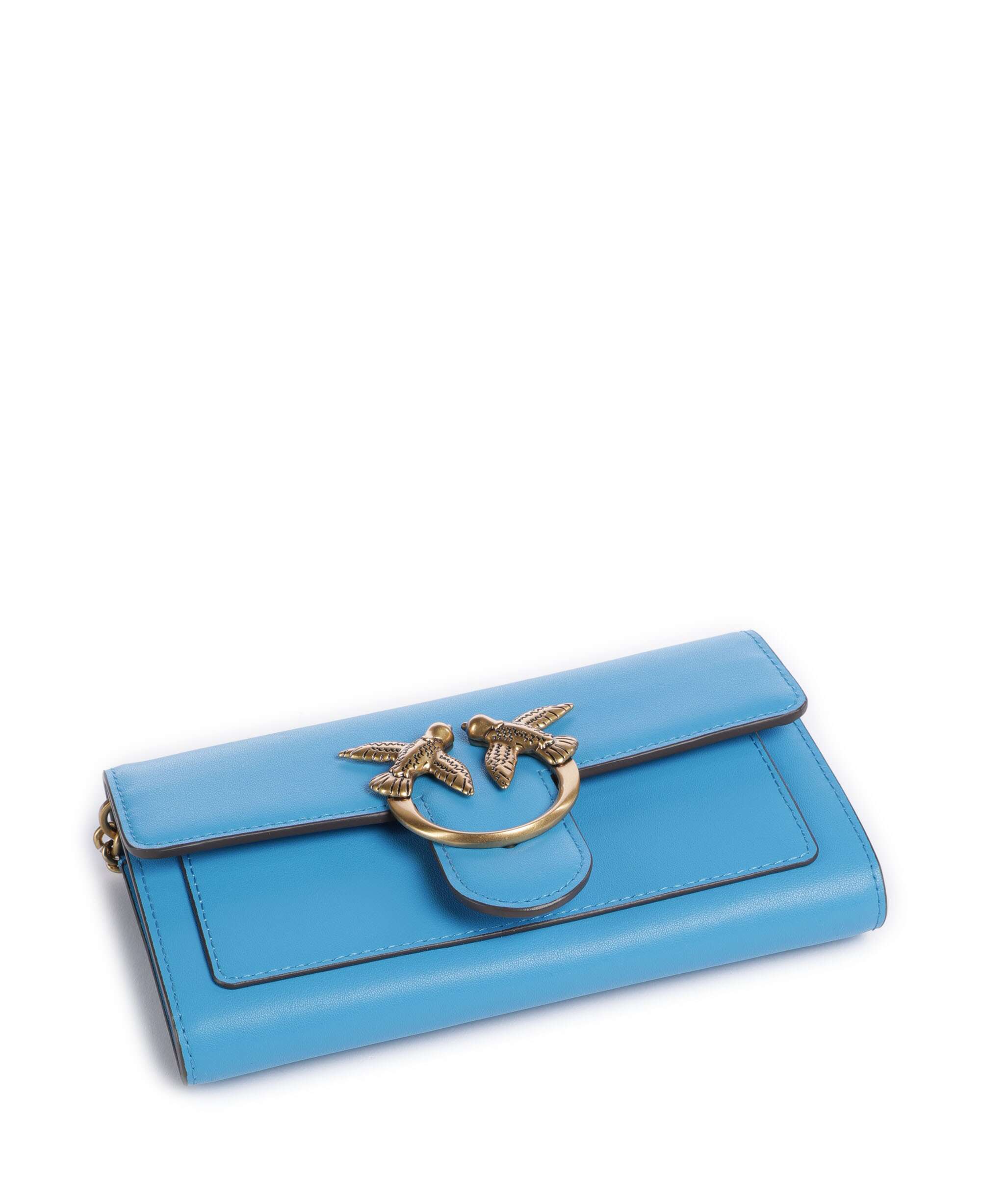 Pinko Love One Portfel azzurro dresda/antique gold - Image 5