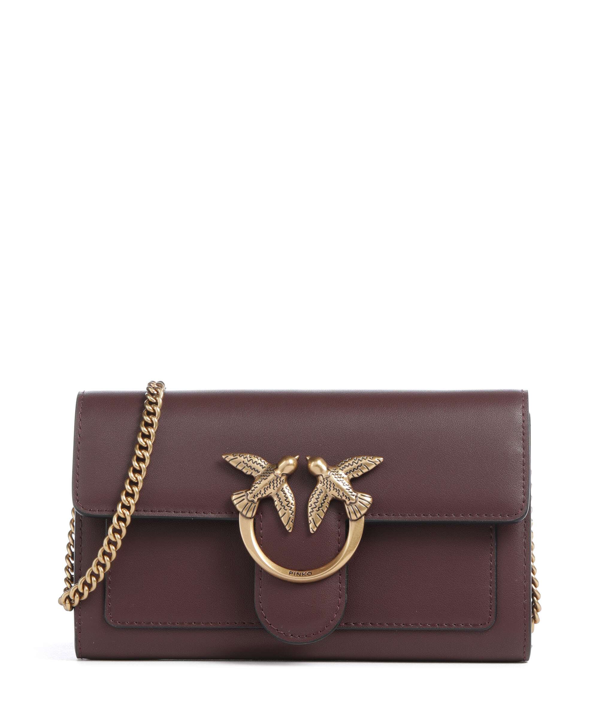 Pinko Love One Portfel cioccolato amaro/antique gold