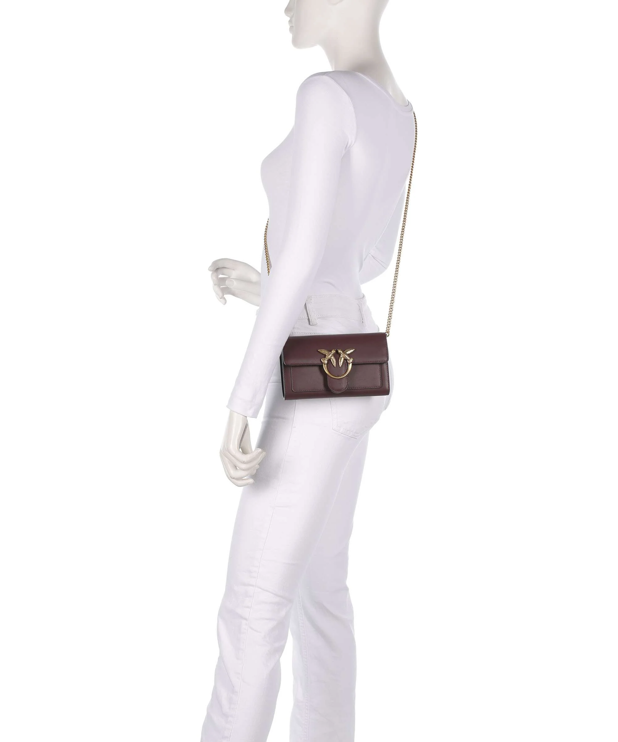 Pinko Love One Portfel cioccolato amaro/antique gold - Image 3