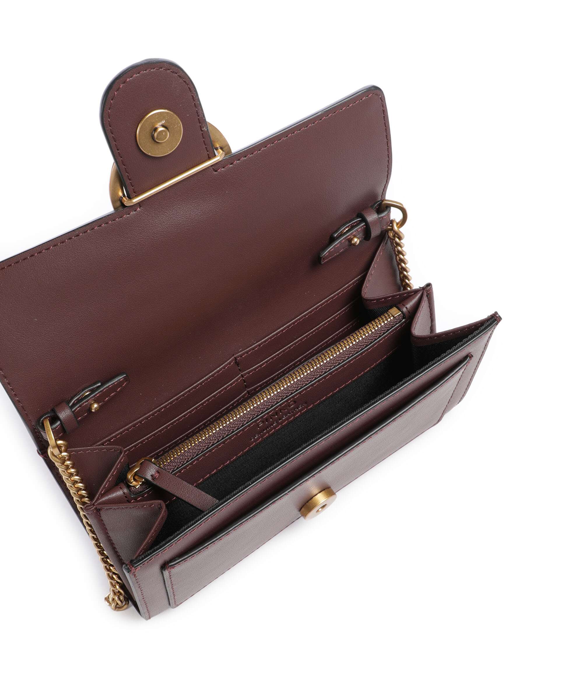 Pinko Love One Portfel cioccolato amaro/antique gold - Image 6