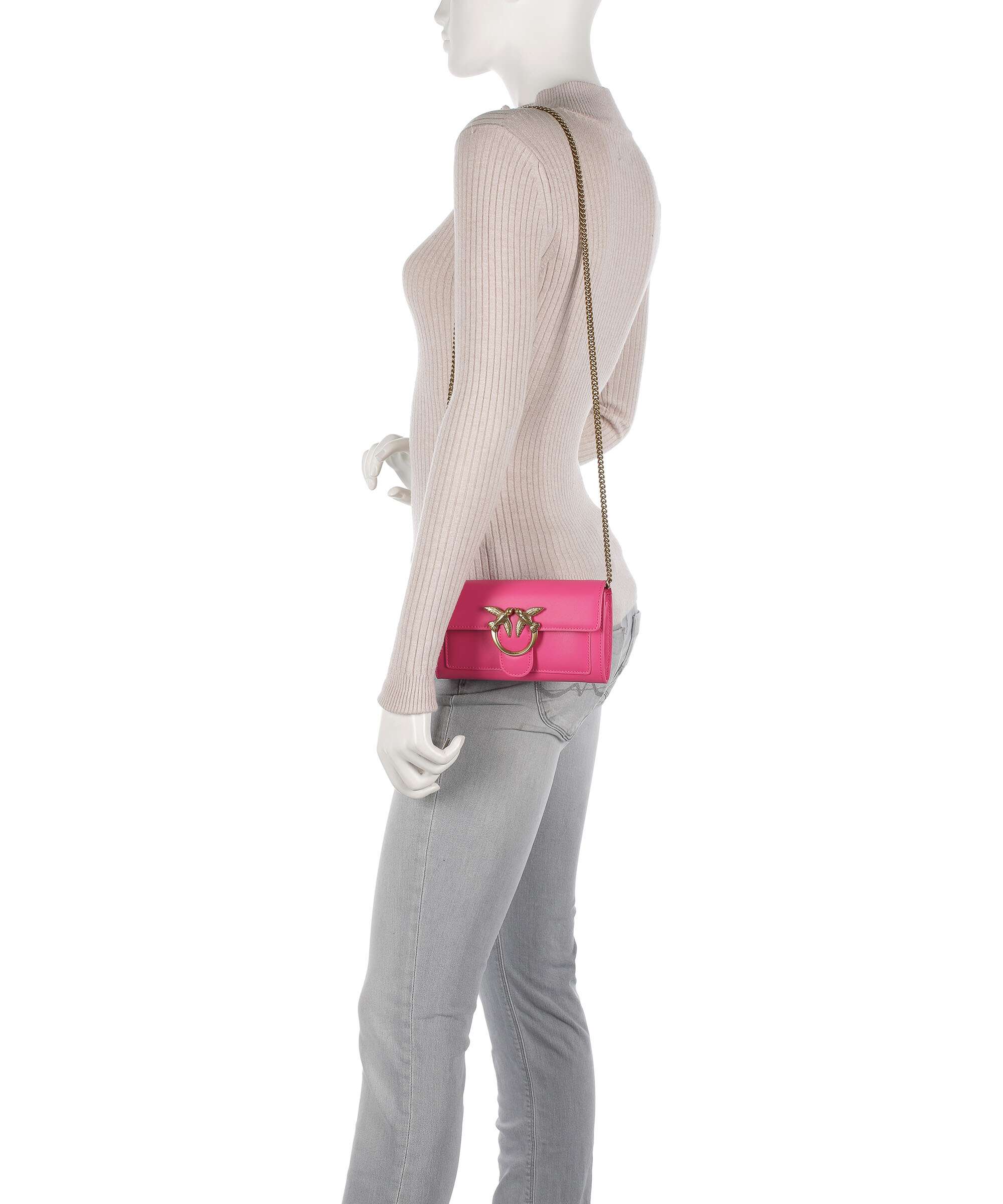 Pinko Love One Portfel barbabietola/antique gold - Image 3