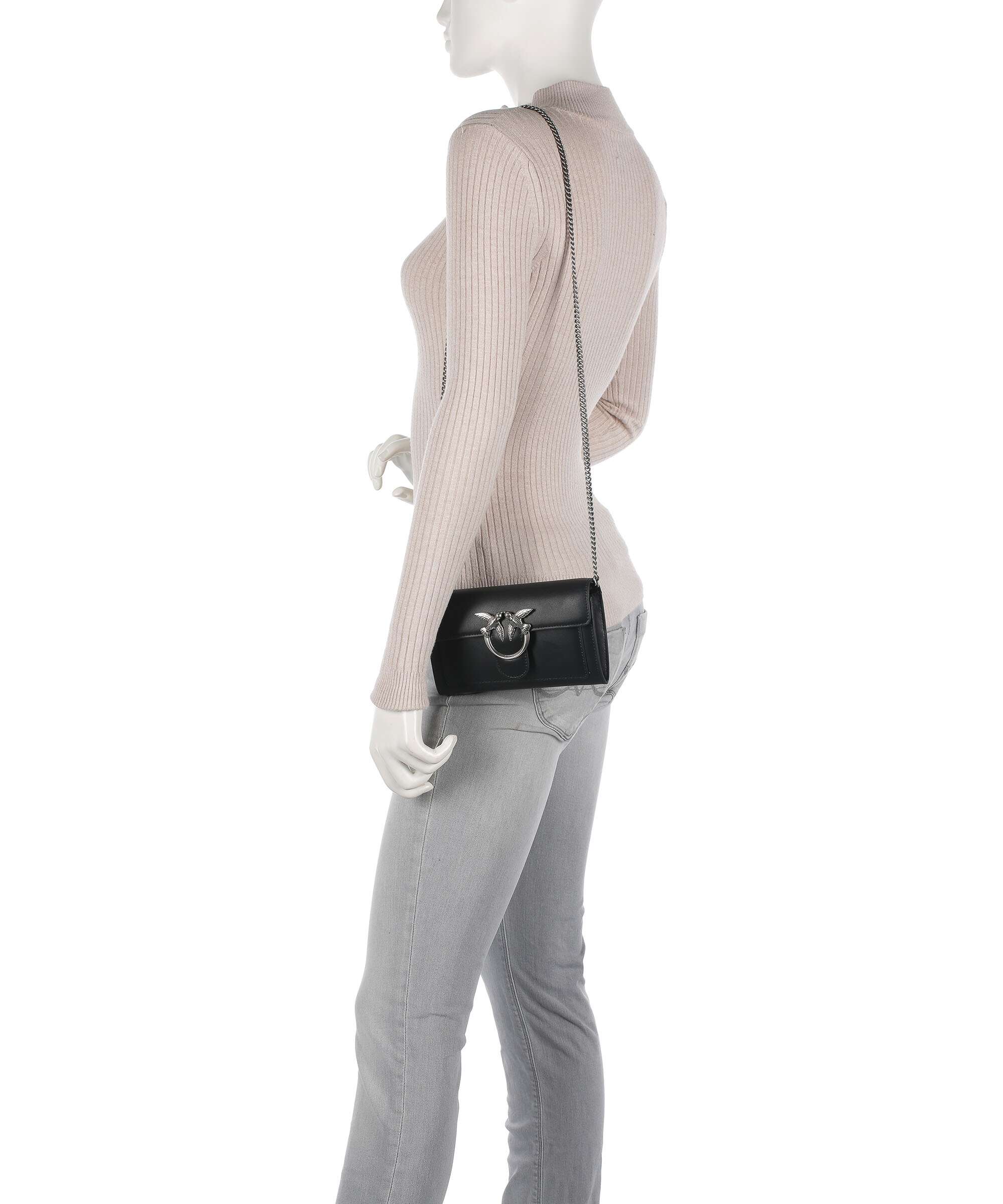 Pinko Love One Portfel nero/old silver - Image 3