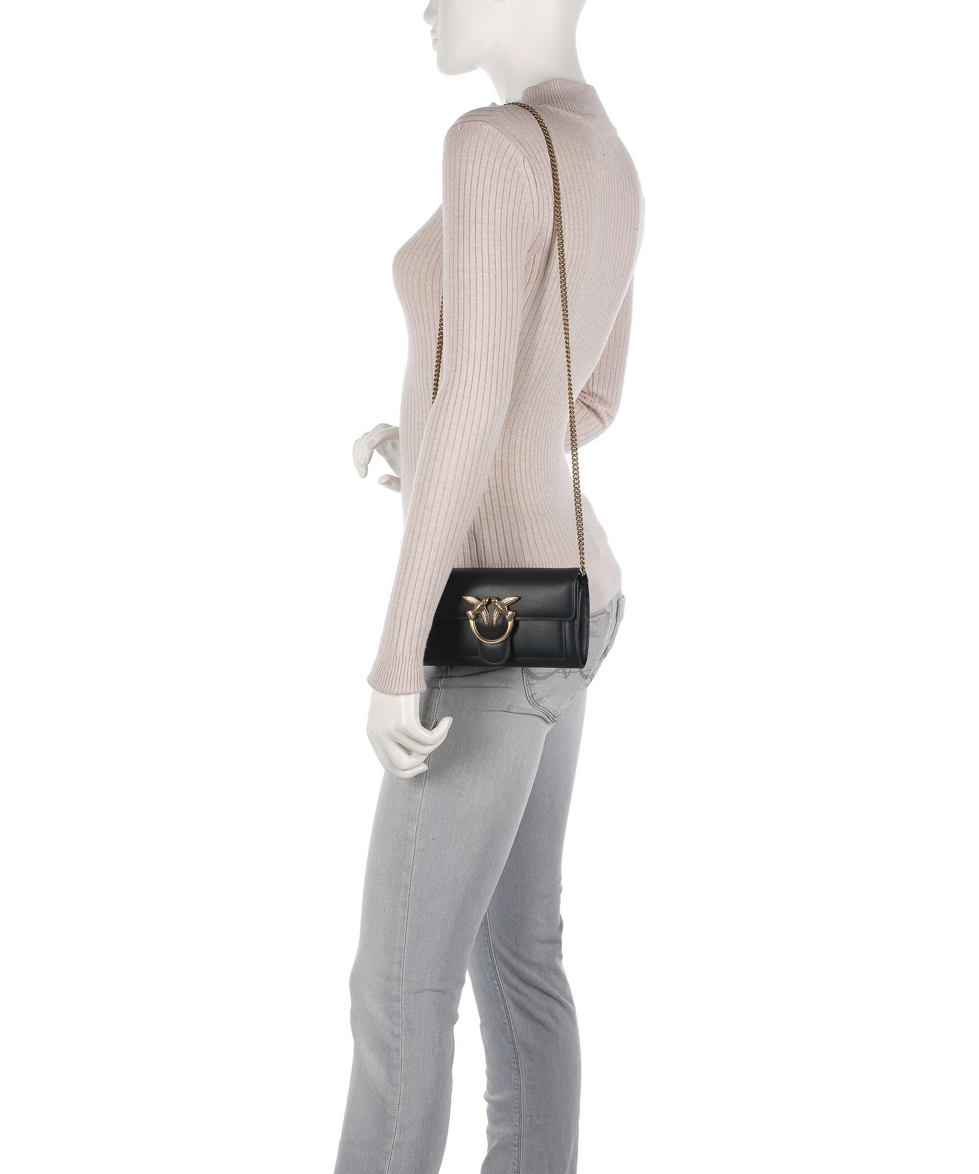 Pinko Love One Portfel nero/antique gold - Image 3