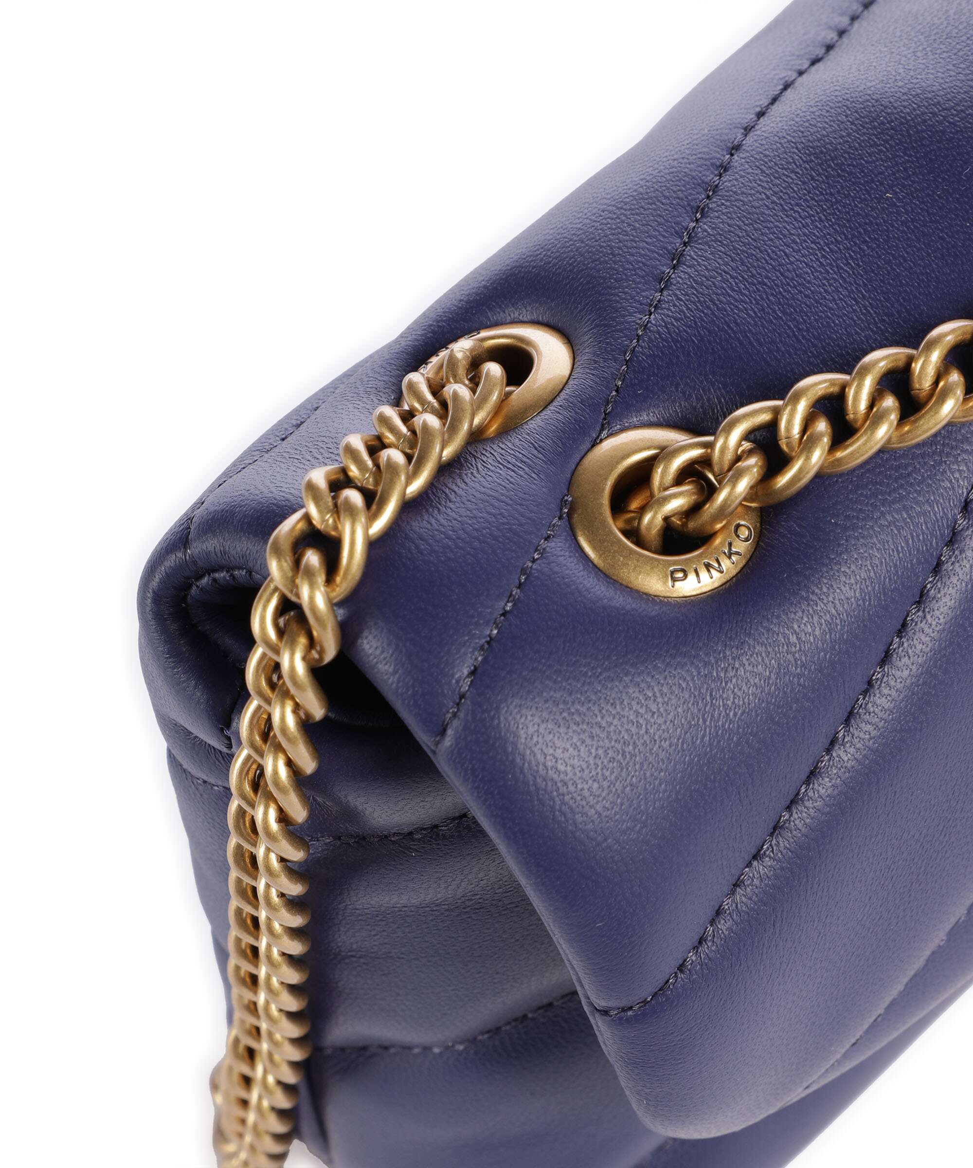 Pinko Love Puff Baby Torba na ramię viola/antique gold - Image 5