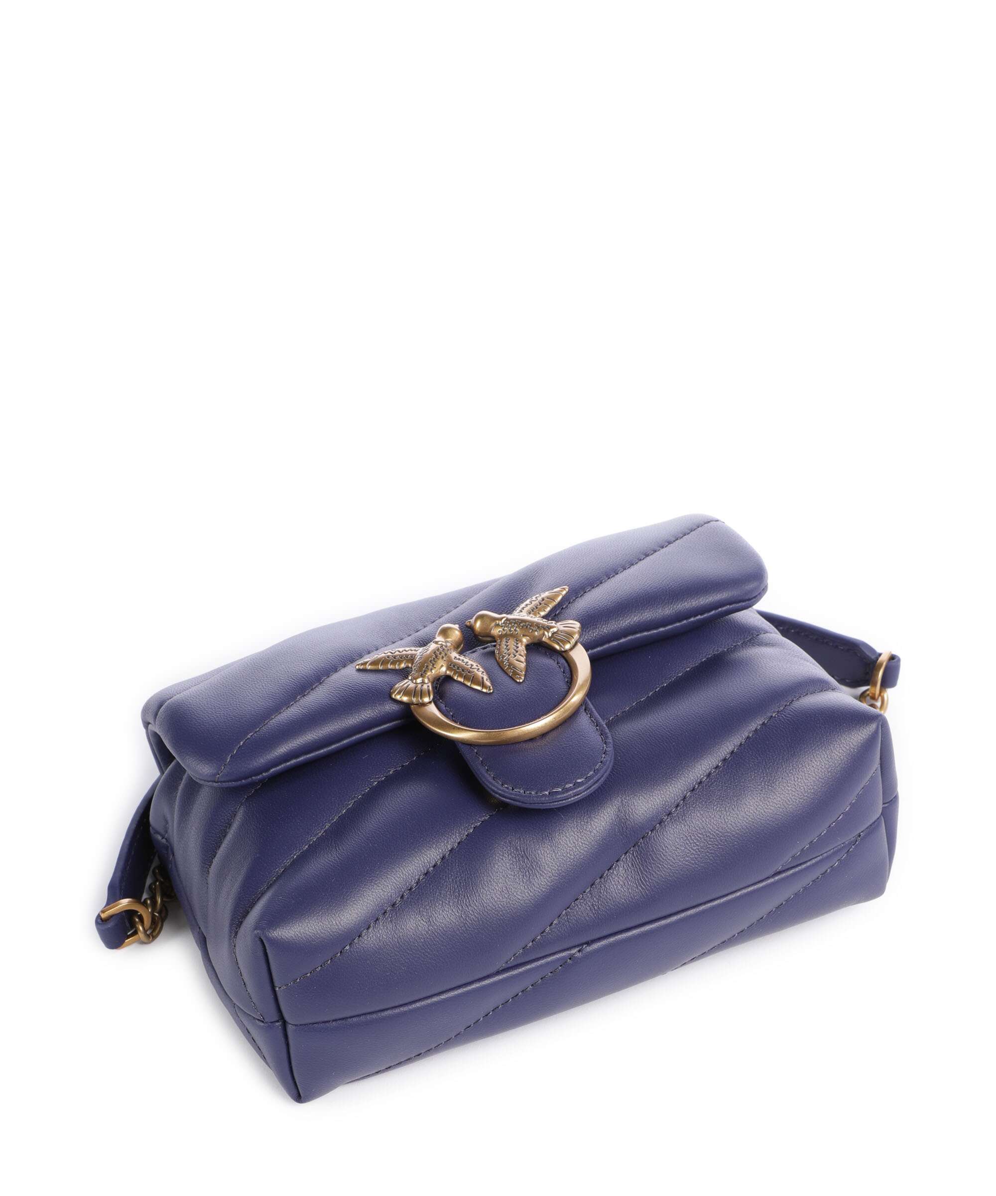 Pinko Love Puff Baby Torba na ramię viola/antique gold - Image 6