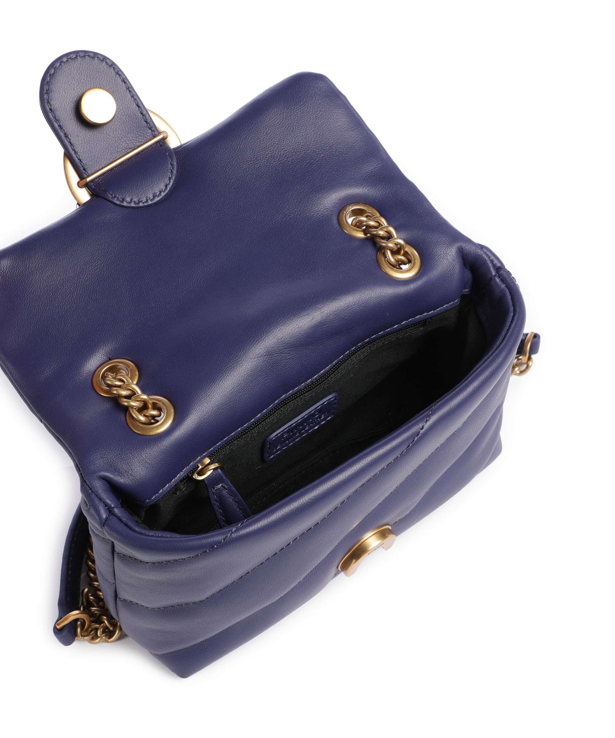 Pinko Love Puff Baby Torba na ramię viola/antique gold - Image 7