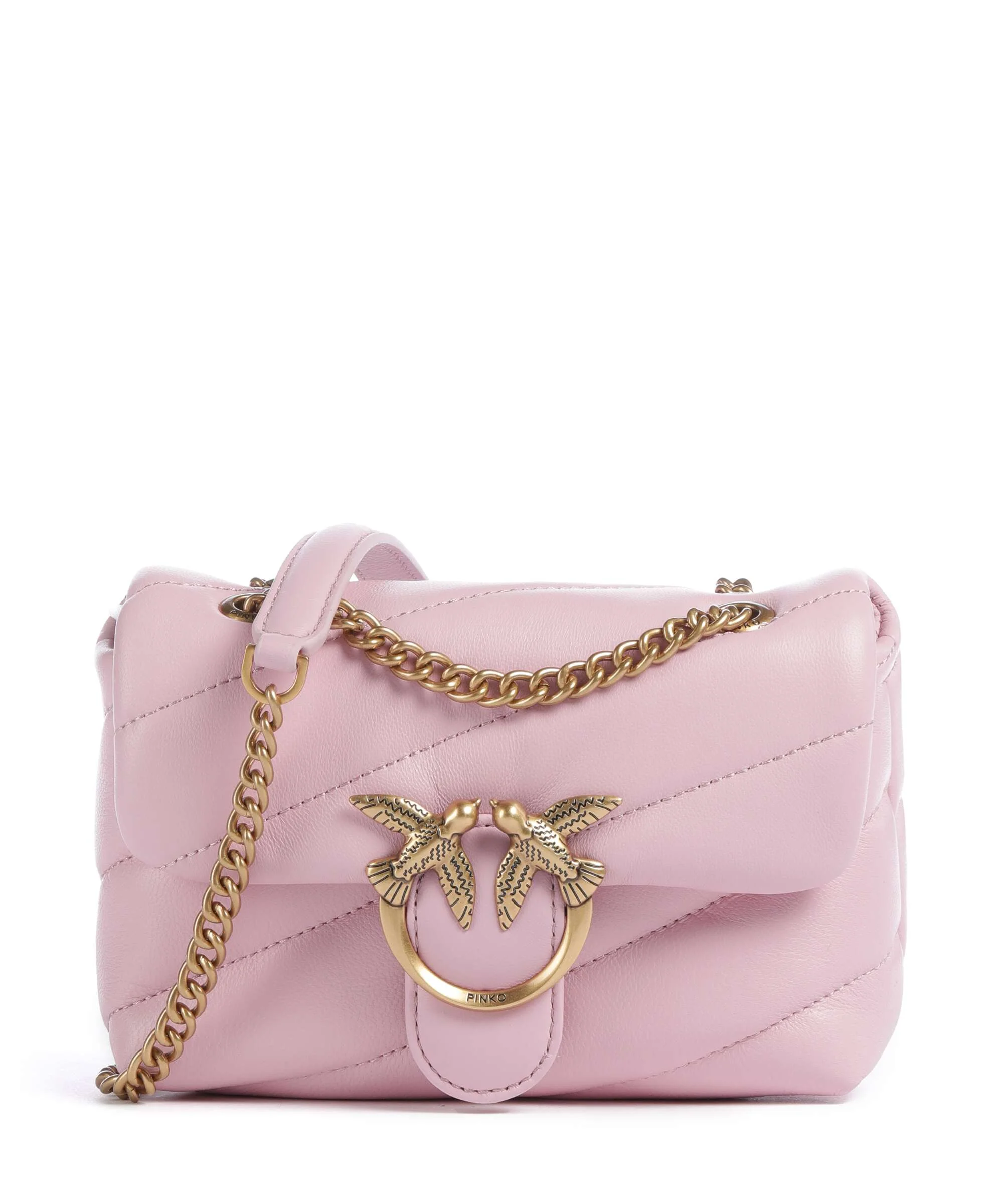 Pinko Love Puff Baby Torba na ramię rosa chiaro/antique gold