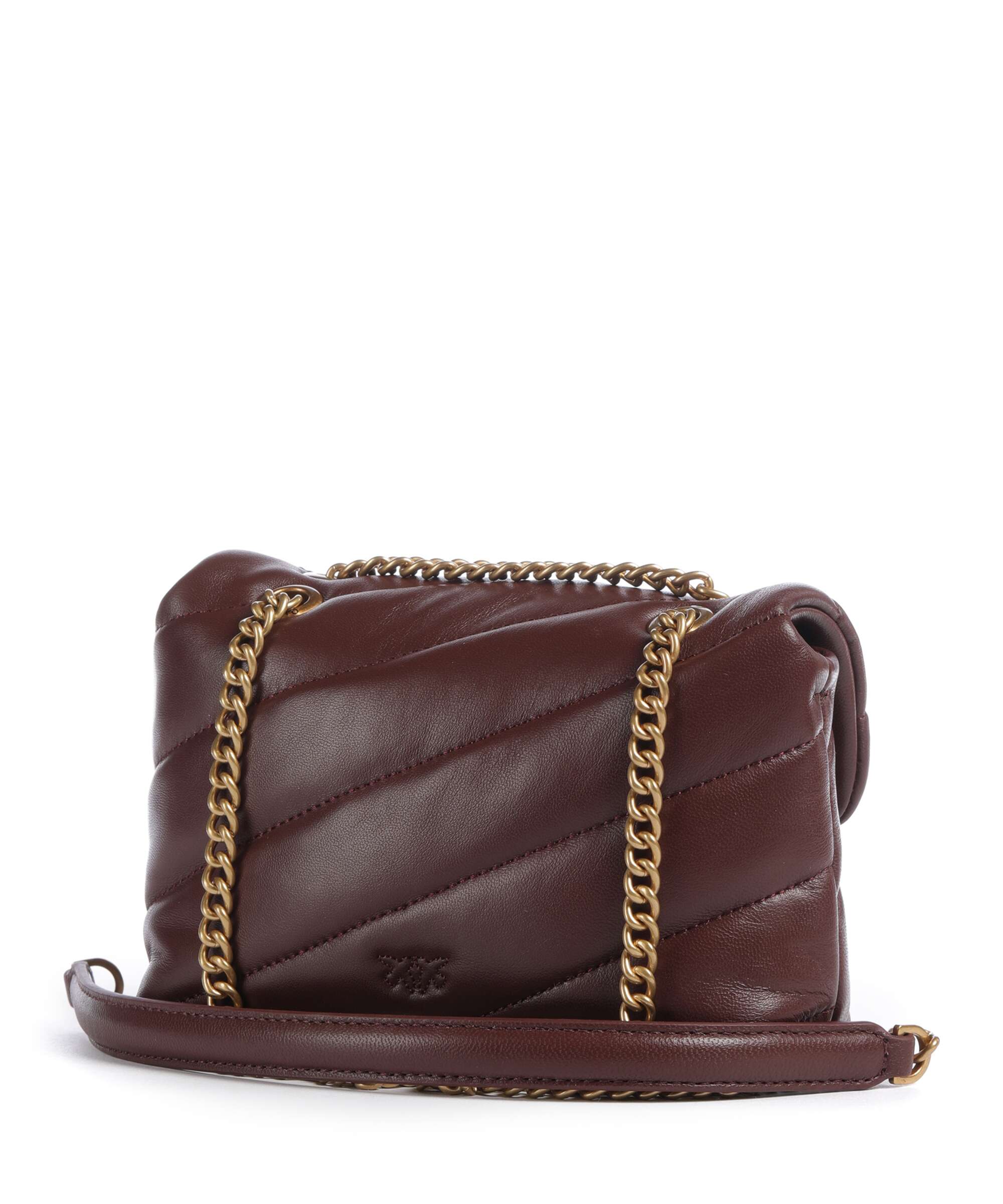 Pinko Love Puff Baby Torba na ramię burgundy wine/antique gold - Image 2