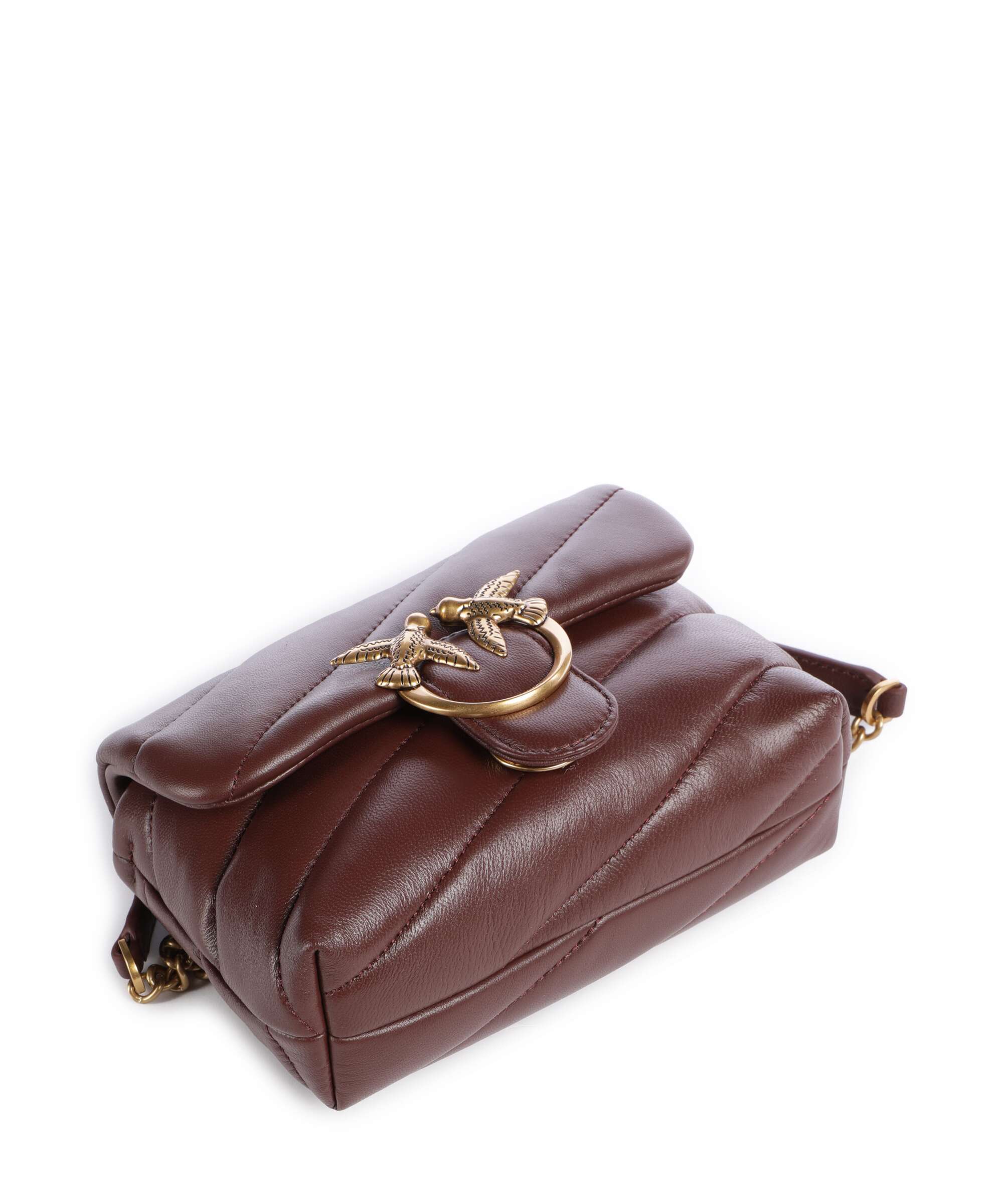 Pinko Love Puff Baby Torba na ramię burgundy wine/antique gold - Image 6