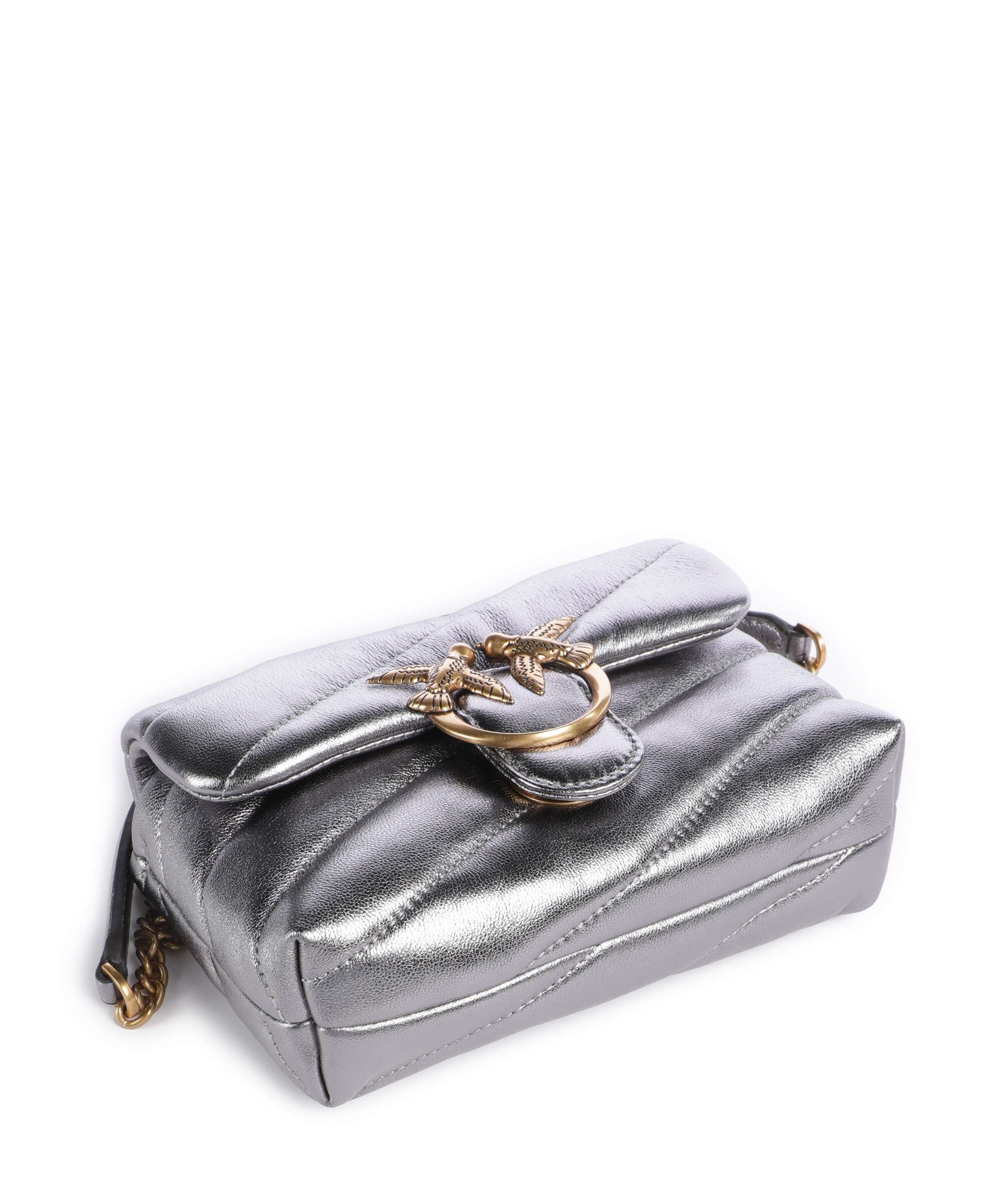 Pinko Love Puff Baby Torba na ramię antracite/antique gold - Image 6