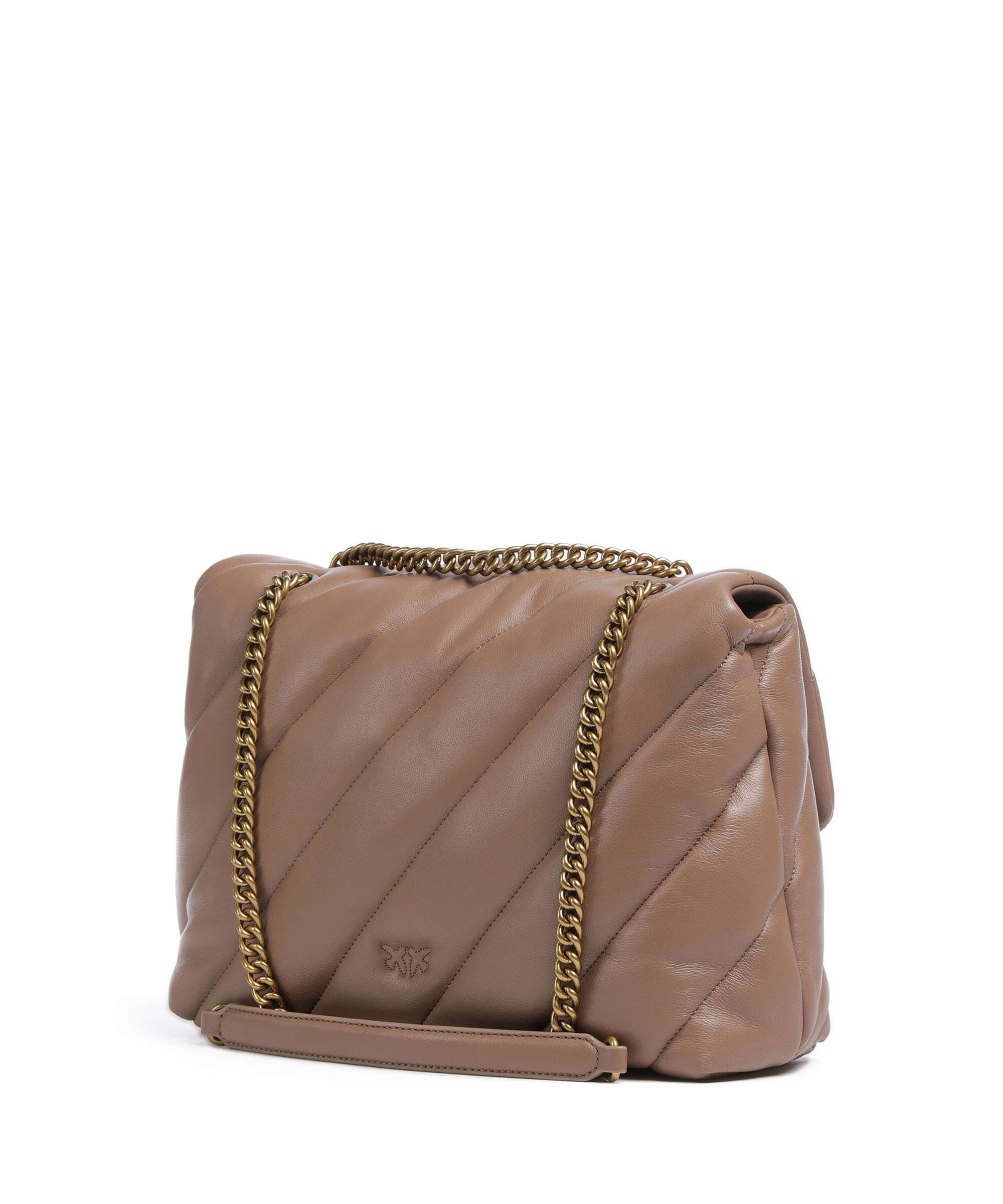 Pinko Love Puff Big Torba na ramię biscotto zenzero/antique gold - Image 2
