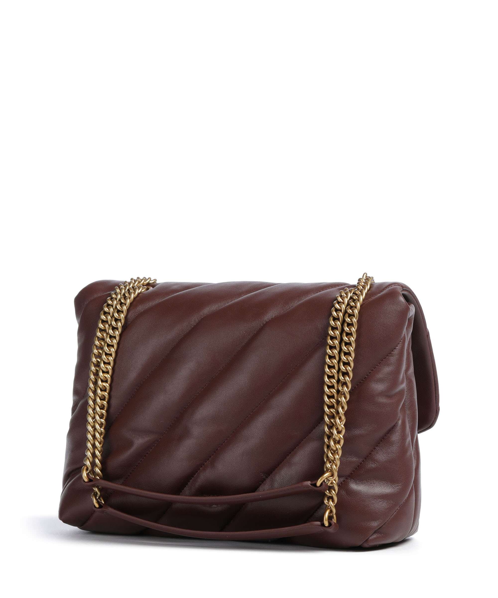 Pinko Love Puff Big Torba na ramię burgundy wine/antique gold - Image 2