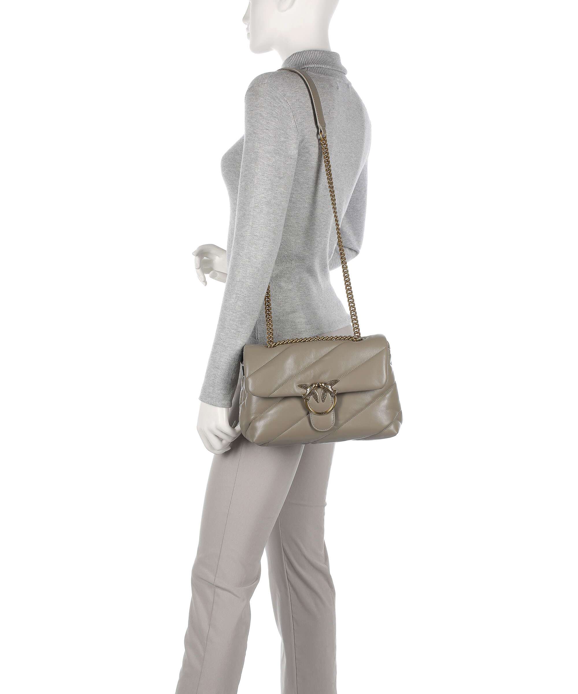 Pinko Love Puff Classic Torba na ramię noce/antique gold - Image 3