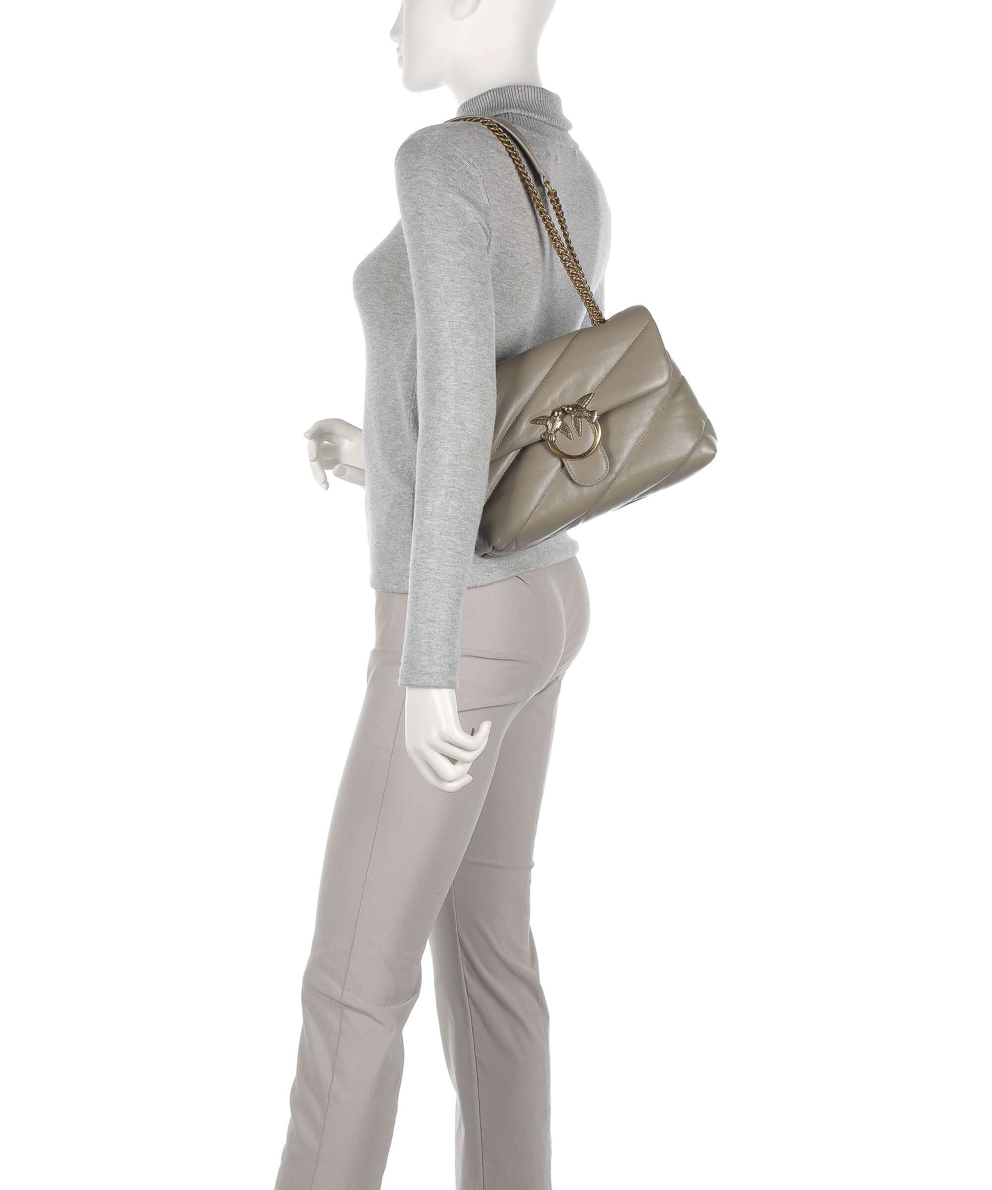 Pinko Love Puff Classic Torba na ramię noce/antique gold - Image 4