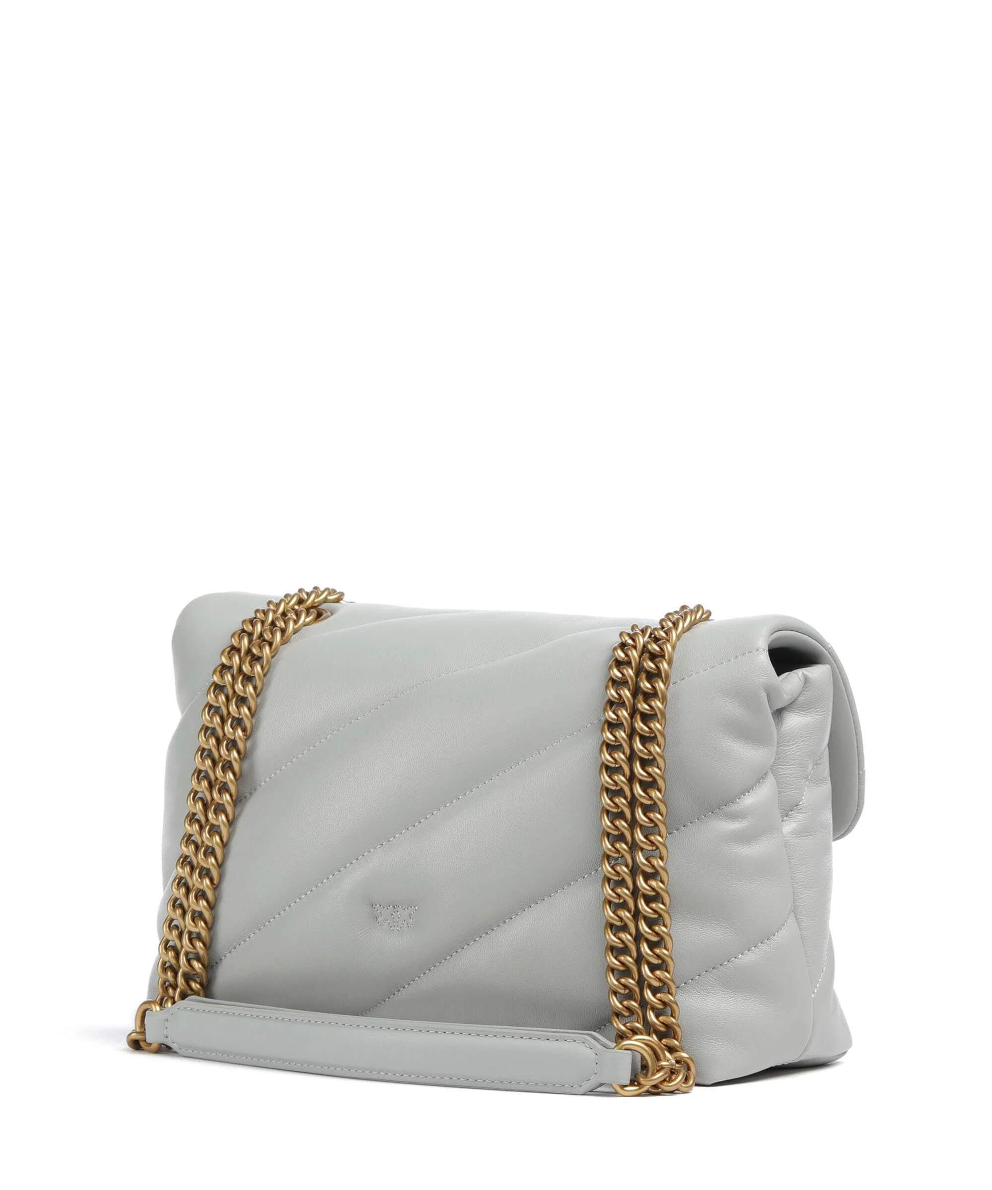 Pinko Love Puff Classic Torba na ramię grigio perla/antique gold - Image 2