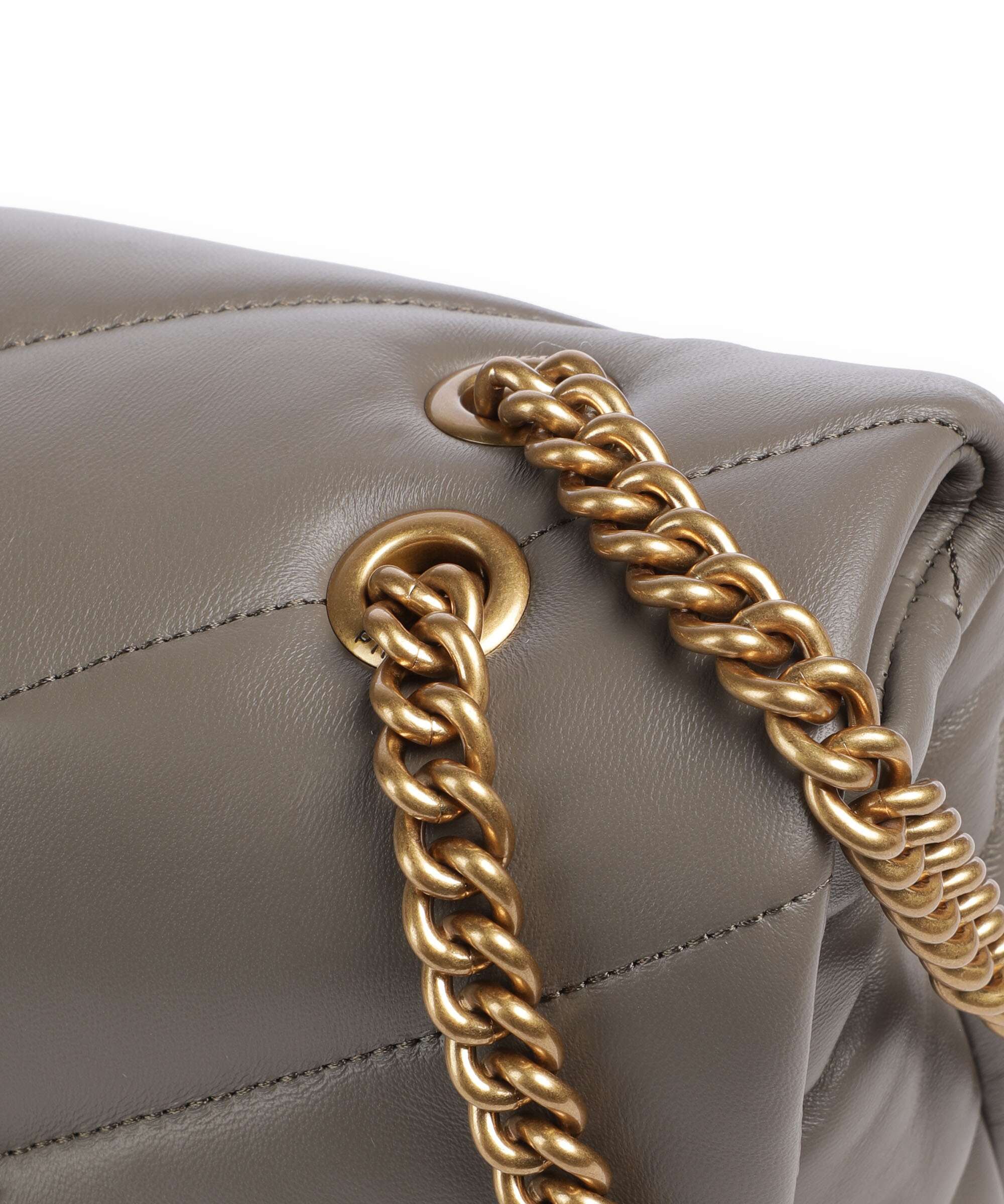 Pinko Love Puff Classic Torba na ramię grigio asfalto/antique gold - Image 5