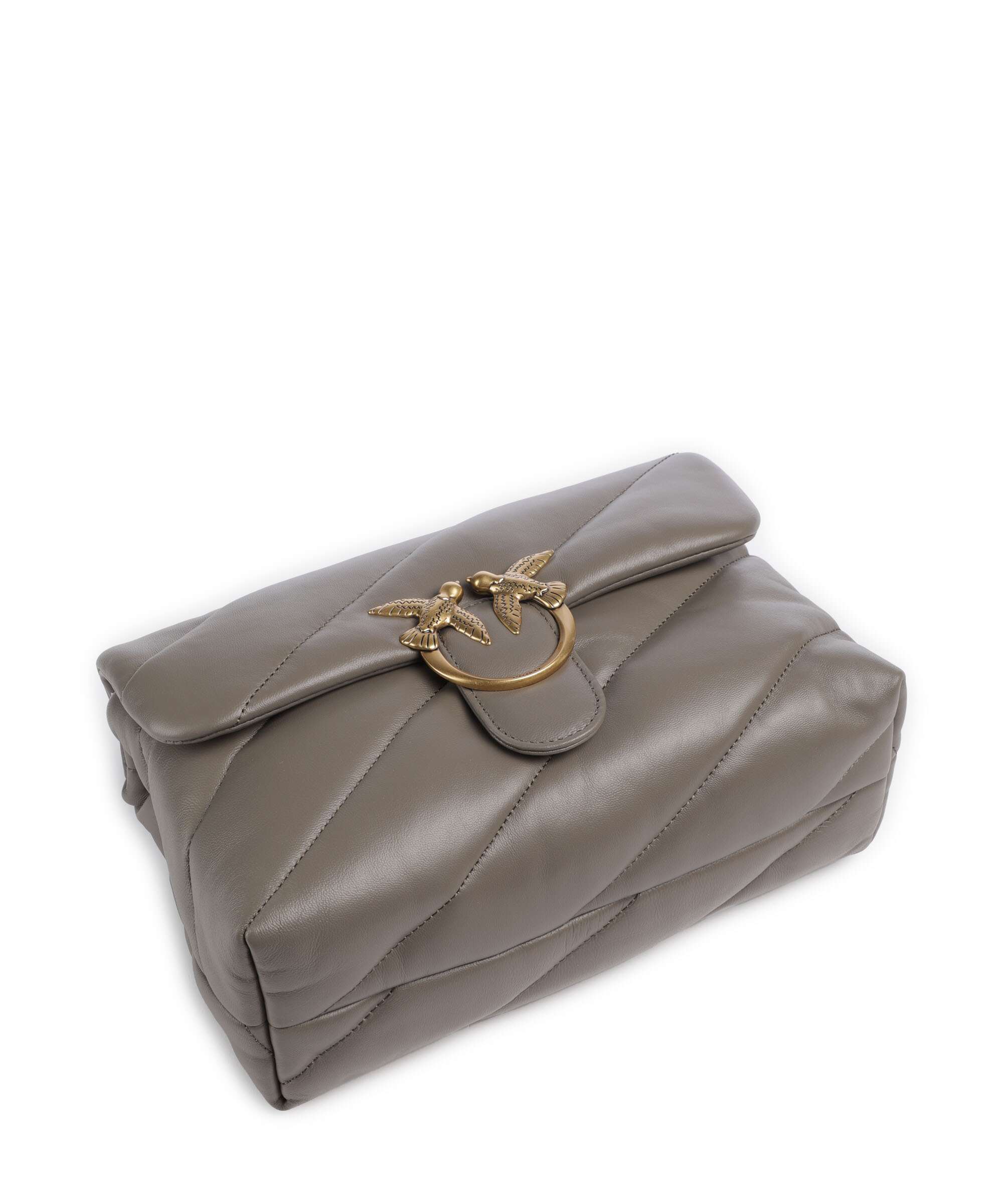 Pinko Love Puff Classic Torba na ramię grigio asfalto/antique gold - Image 6