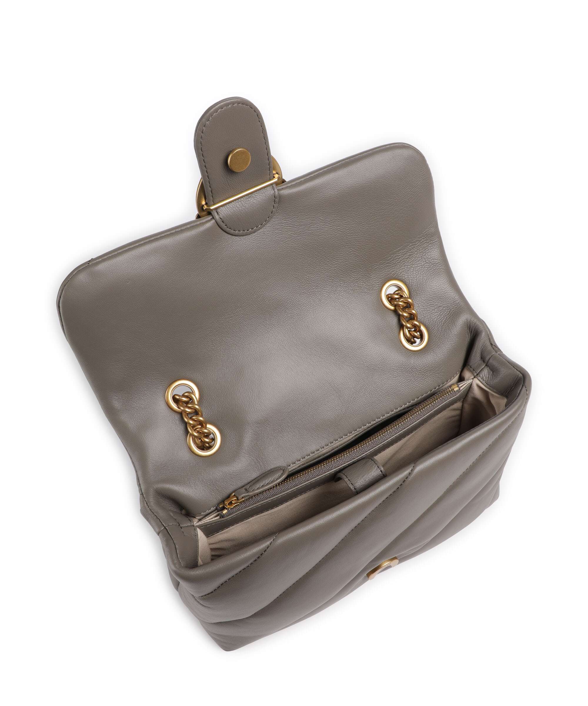 Pinko Love Puff Classic Torba na ramię grigio asfalto/antique gold - Image 7
