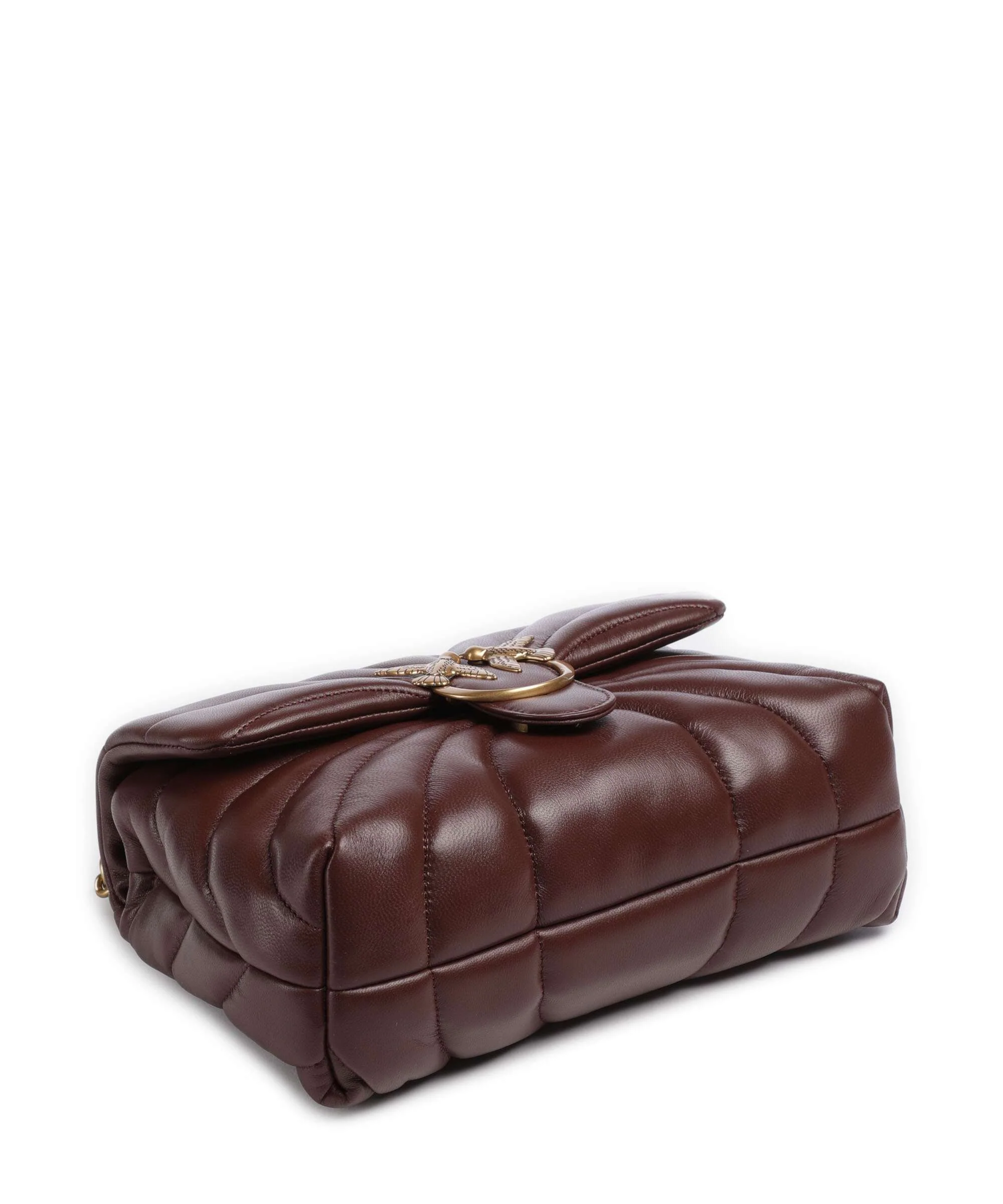 Pinko Love Puff Classic Torba na ramię burgundy wine/antique gold - Image 6