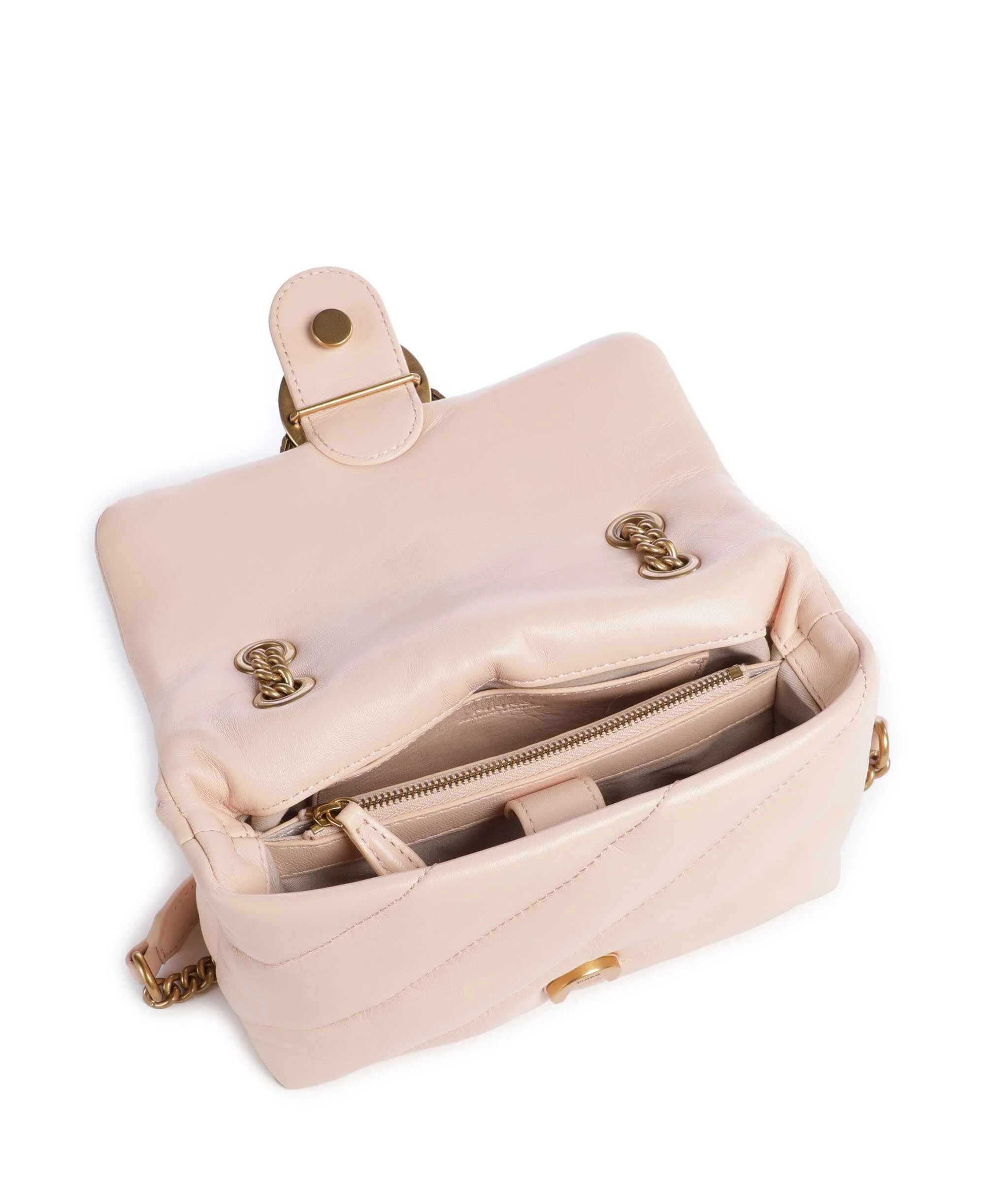Pinko Love Puff Mini Torba na ramię light pink/antique gold - Image 7