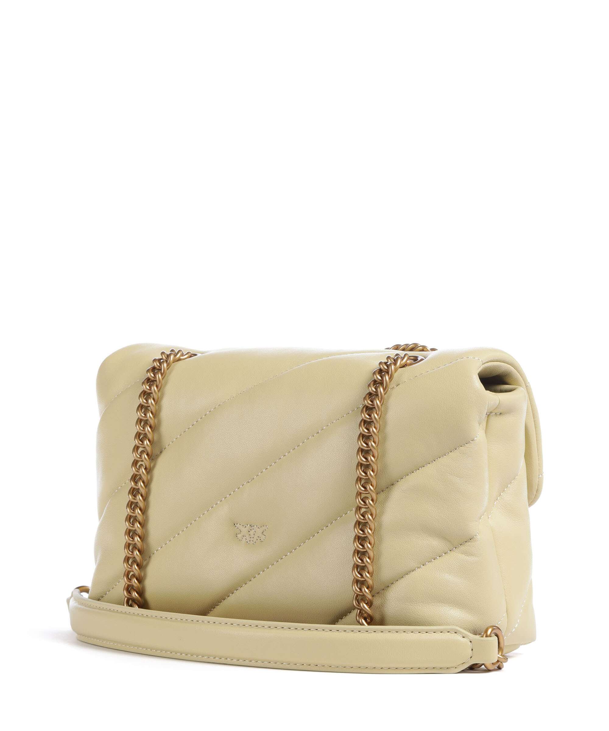 Pinko Love Puff Mini Torba na ramię giallo vaniglia/antique gold - Image 2