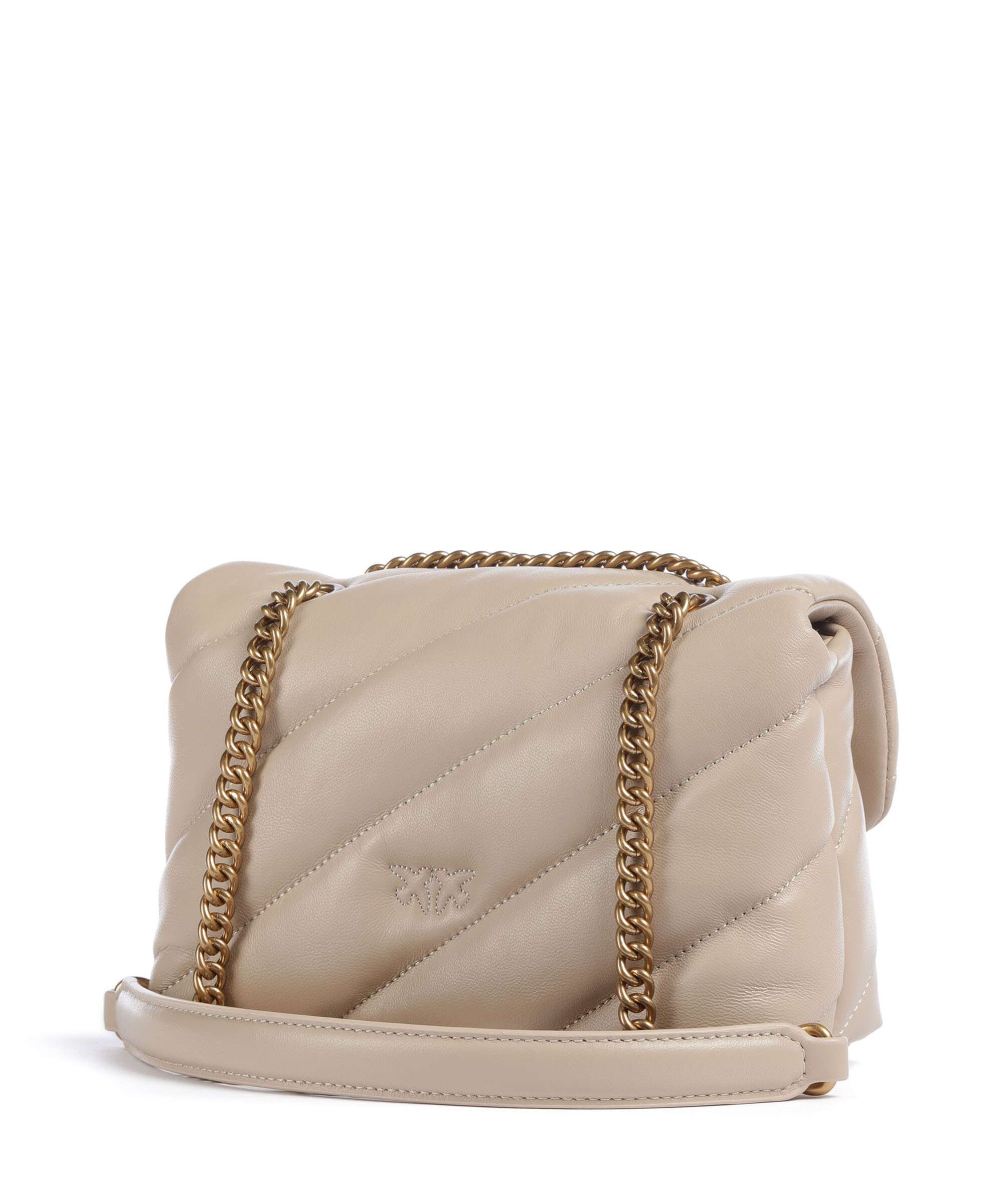 Pinko Love Puff Mini Torba na ramię beige/grigio fumo/antique gold - Image 2