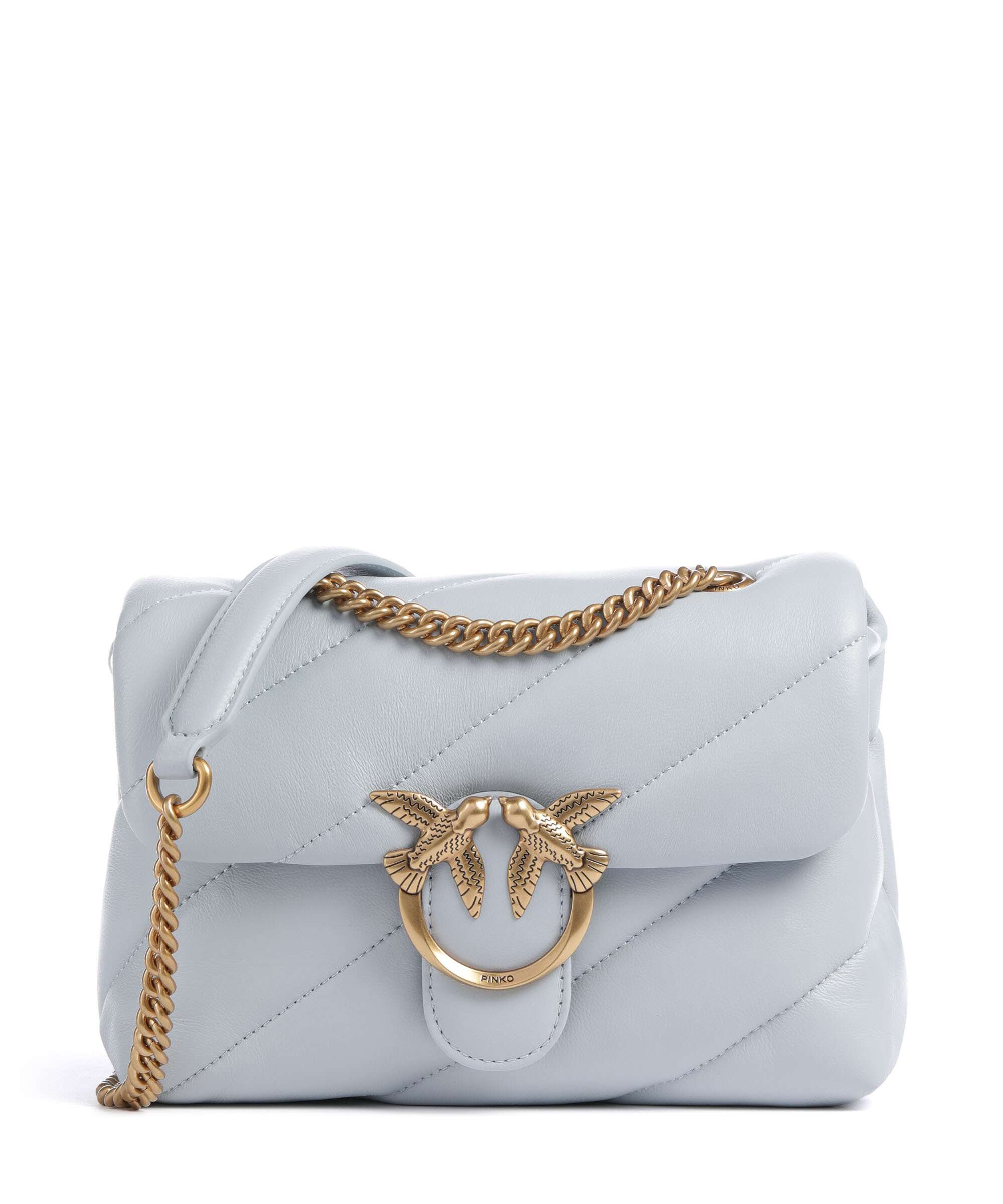 Pinko Love Puff Mini Torba na ramię azzurro celeste/antique gold