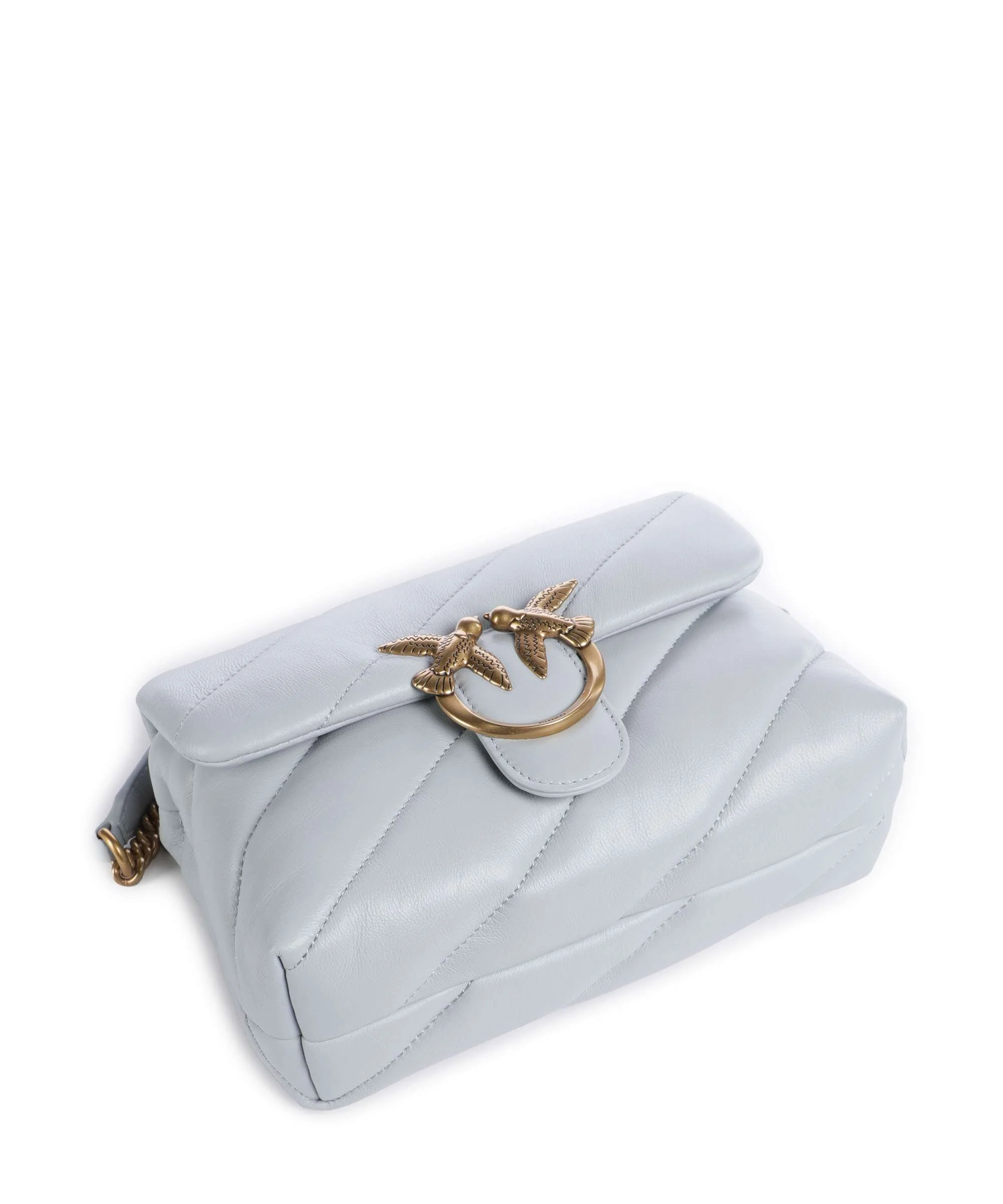 Pinko Love Puff Mini Torba na ramię azzurro celeste/antique gold - Image 6