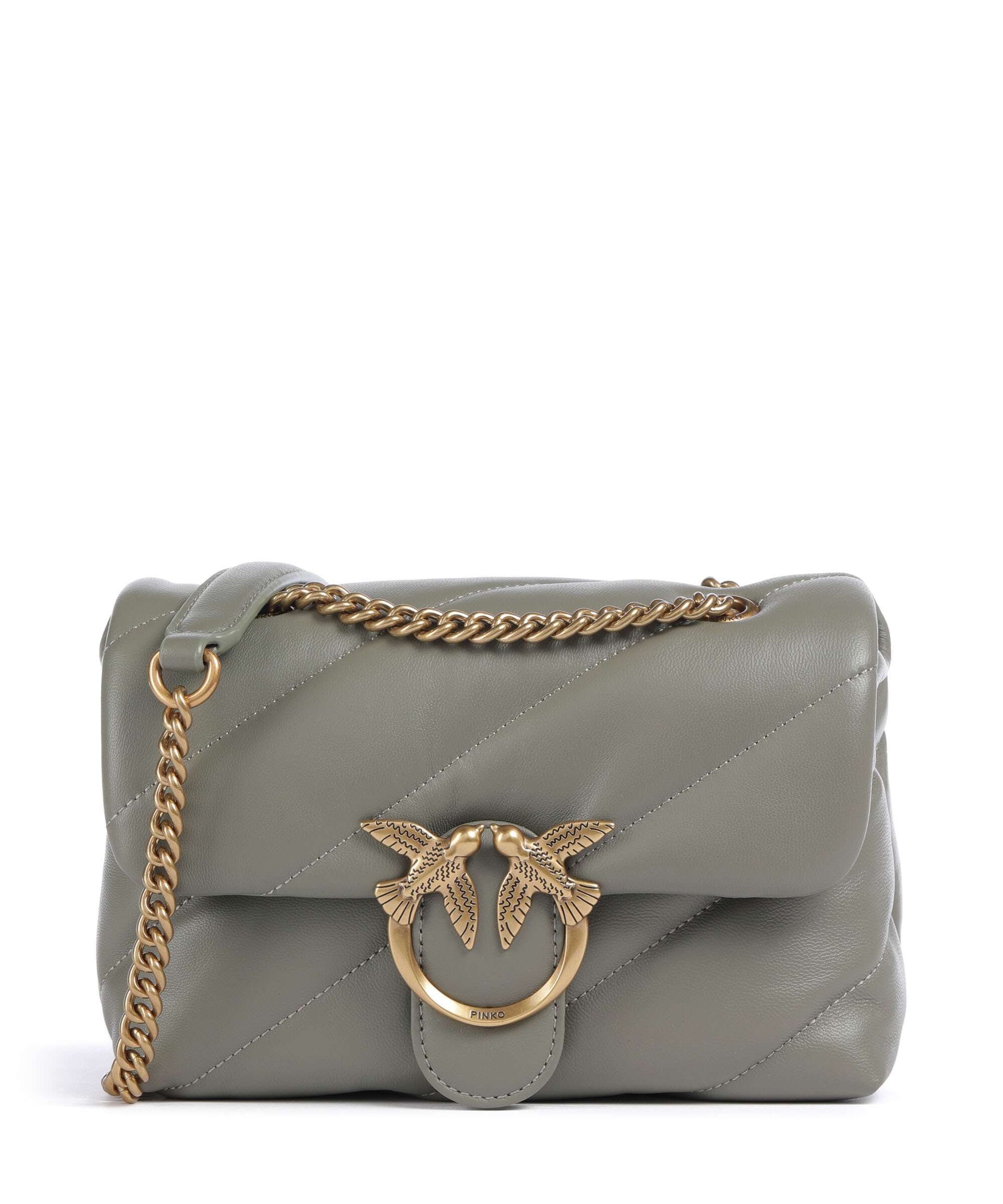 Pinko Love Puff Mini Torba na ramię verde vertiver/antique gold