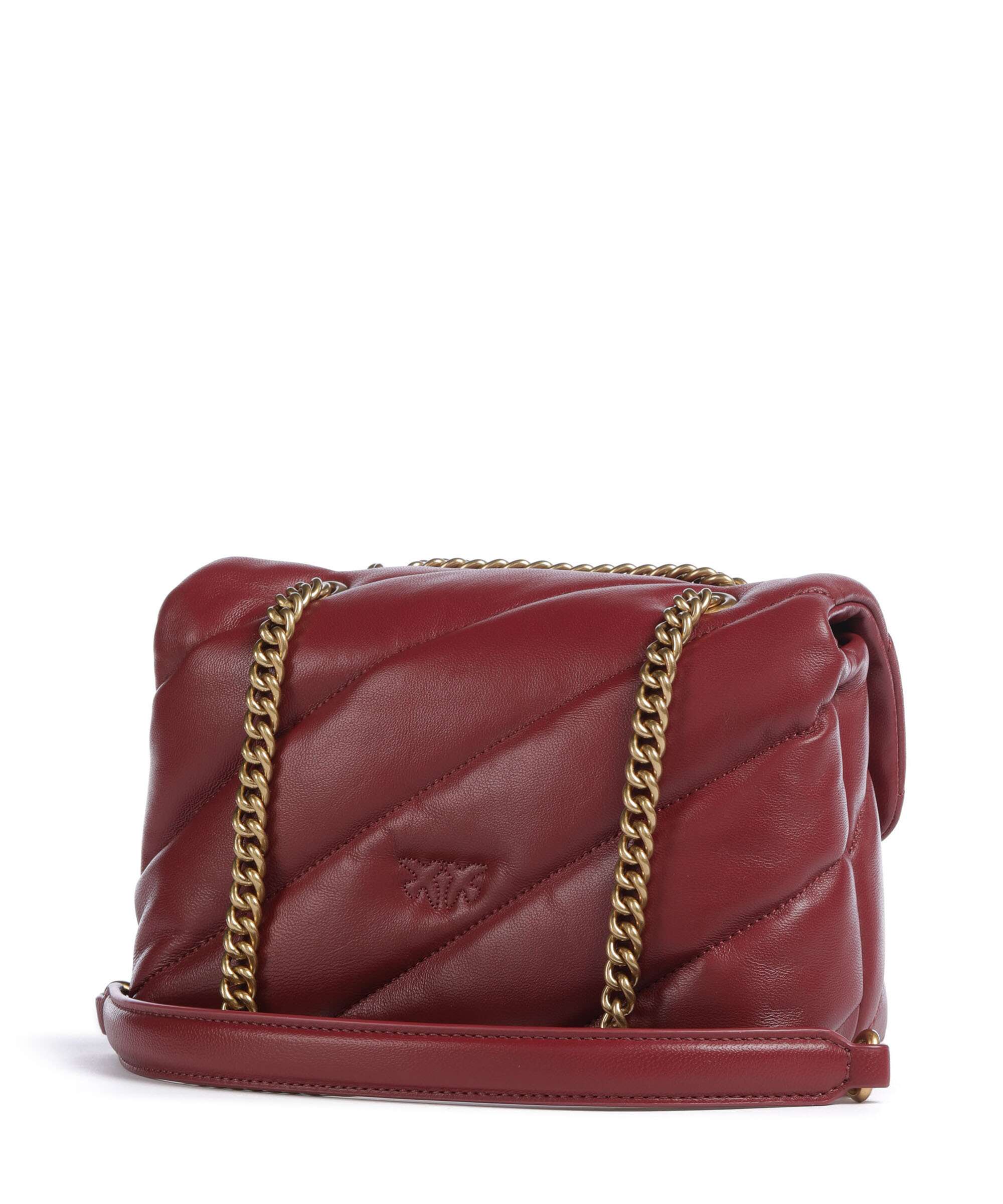 Pinko Love Puff Mini Torba na ramię bordeaux merlot/antique gold - Image 2