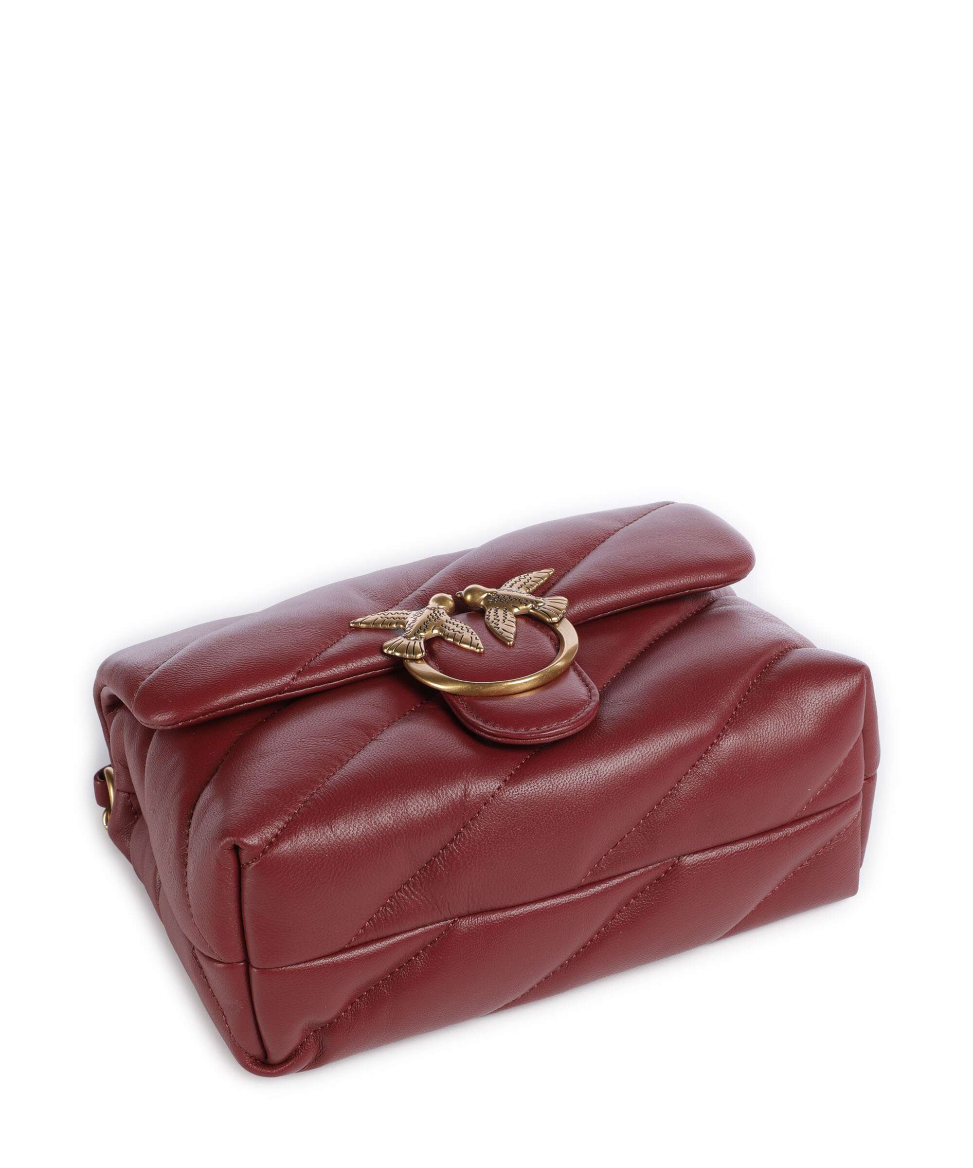 Pinko Love Puff Mini Torba na ramię bordeaux merlot/antique gold - Image 6