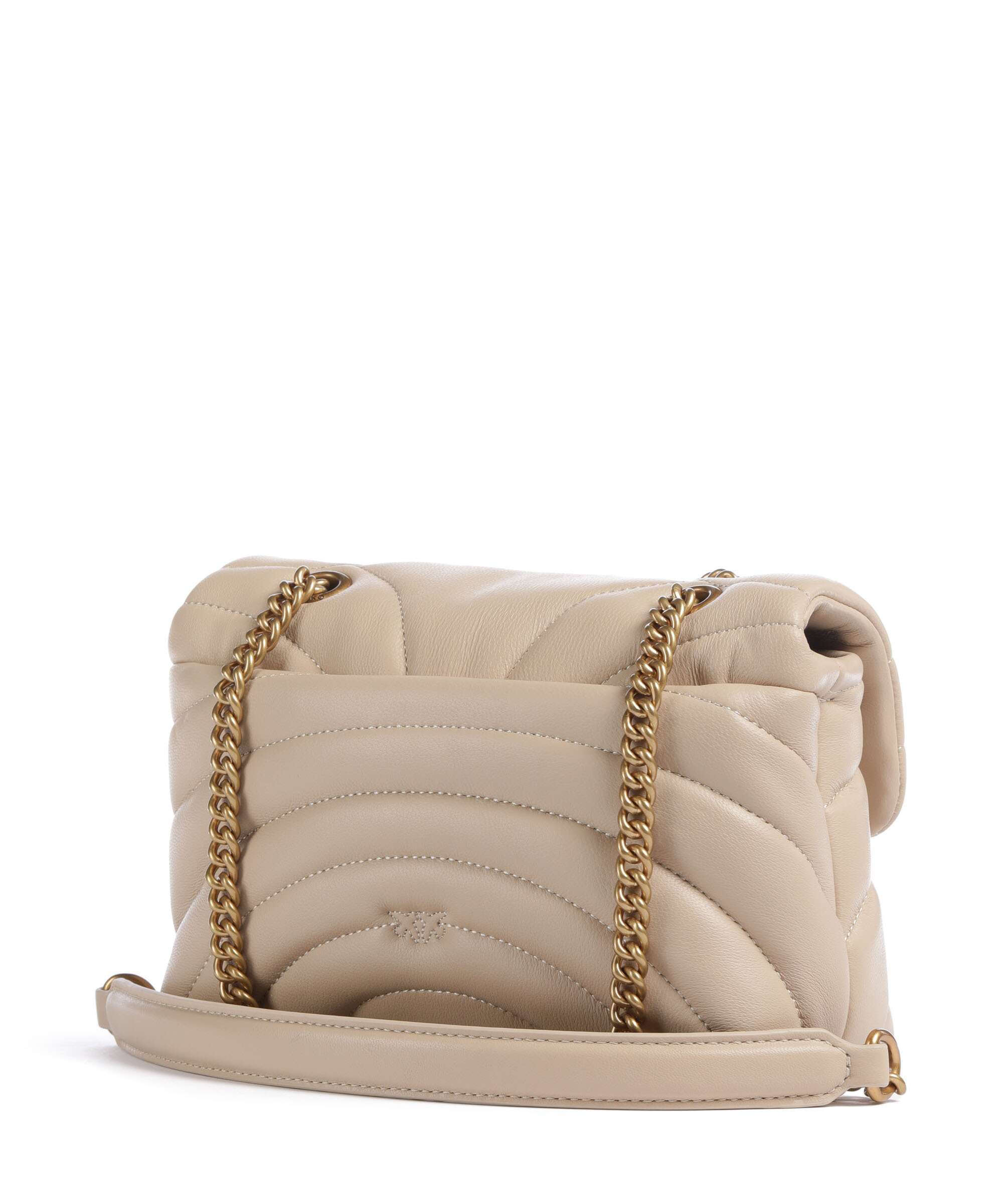 Pinko Love Puff Mini Torba na ramię beige/grigio fumo/antique gold - Image 2
