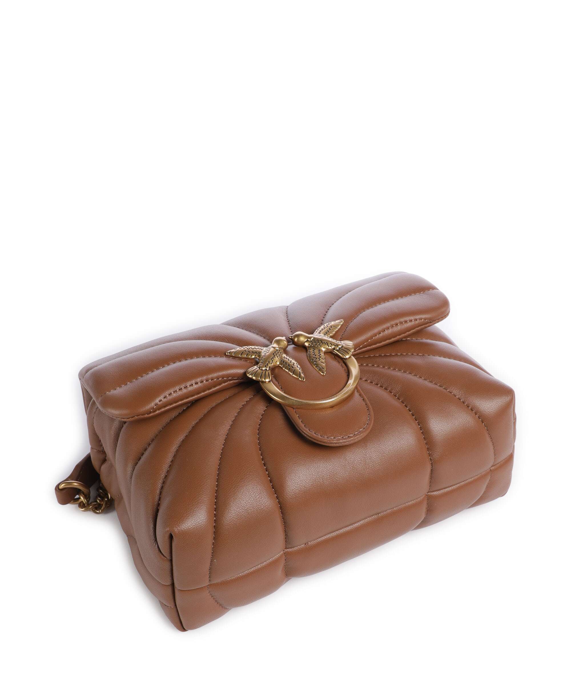 Pinko Love Puff Mini Torba na ramię marrone/leone/antique gold - Image 6