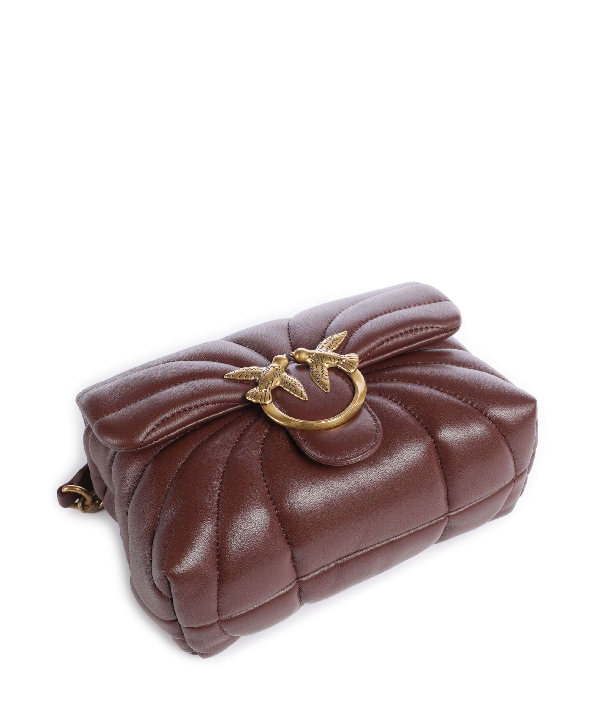 Pinko Love Puff Mini Torba na ramię burgundy wine/antique gold - Image 6