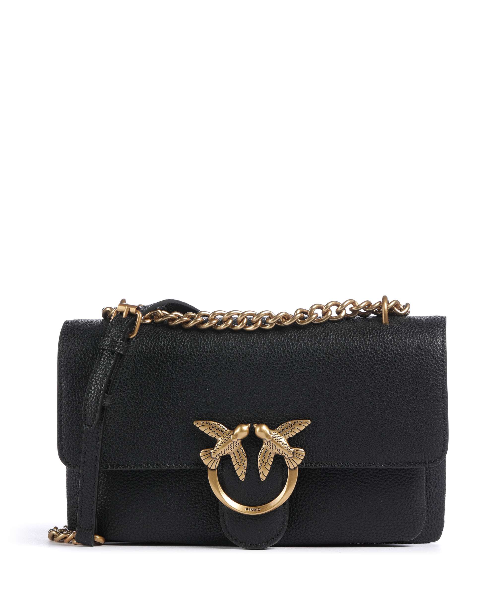 Pinko Love Soft Mini Torba na ramię nero/antique gold