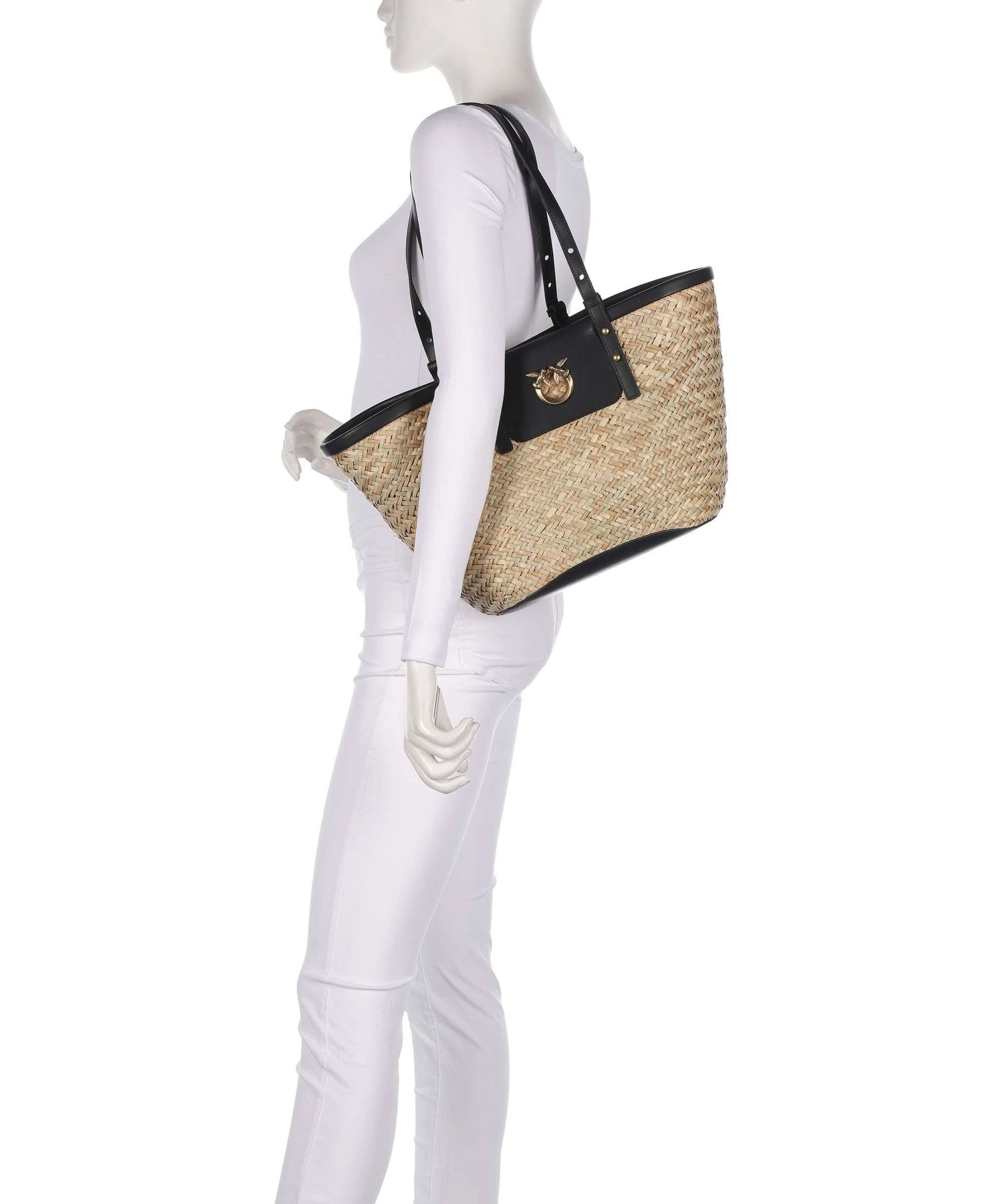 Pinko Love Summer Torba na zakupy nero/antique gold - Image 3