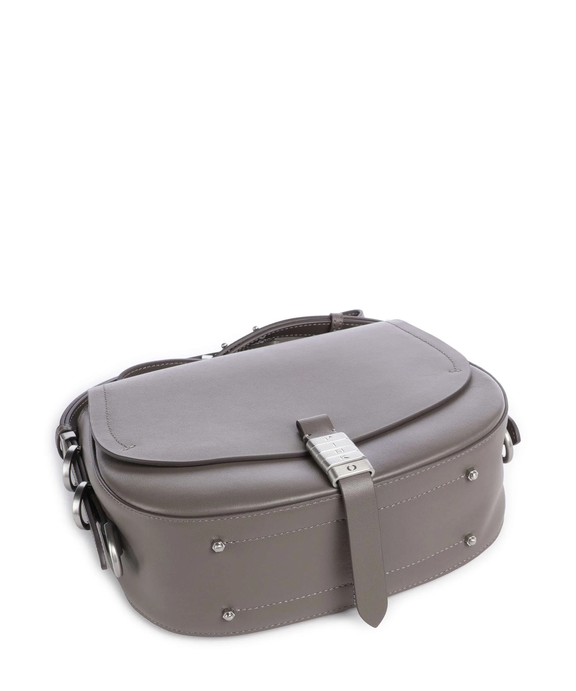 Pinko Saddle Classic Torba przez ramię grigio asfalto/matt silver - Image 5