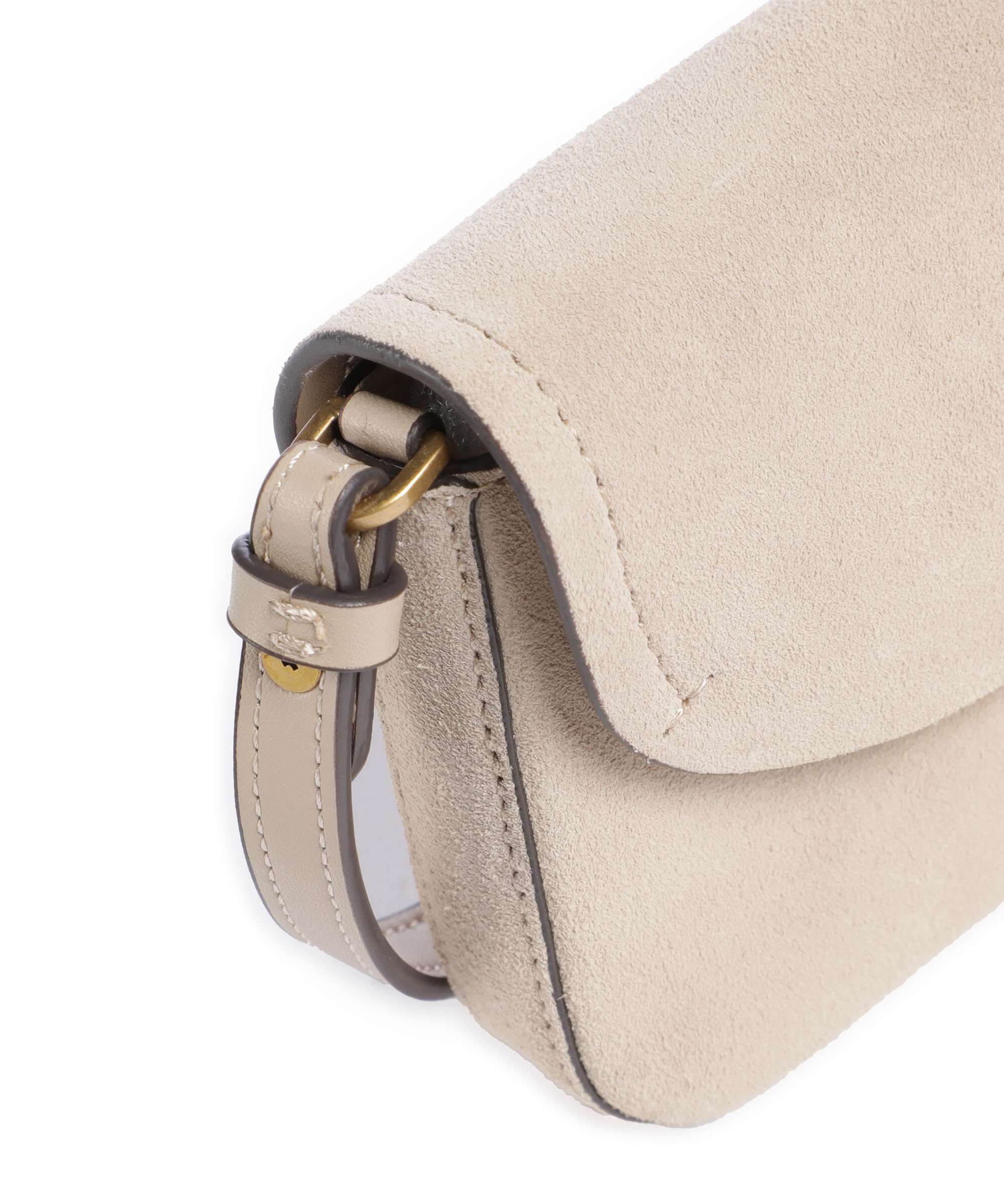 Pinko Saddle Flat Torba przez ramię beige/grigio fumo/antique gold - Image 4