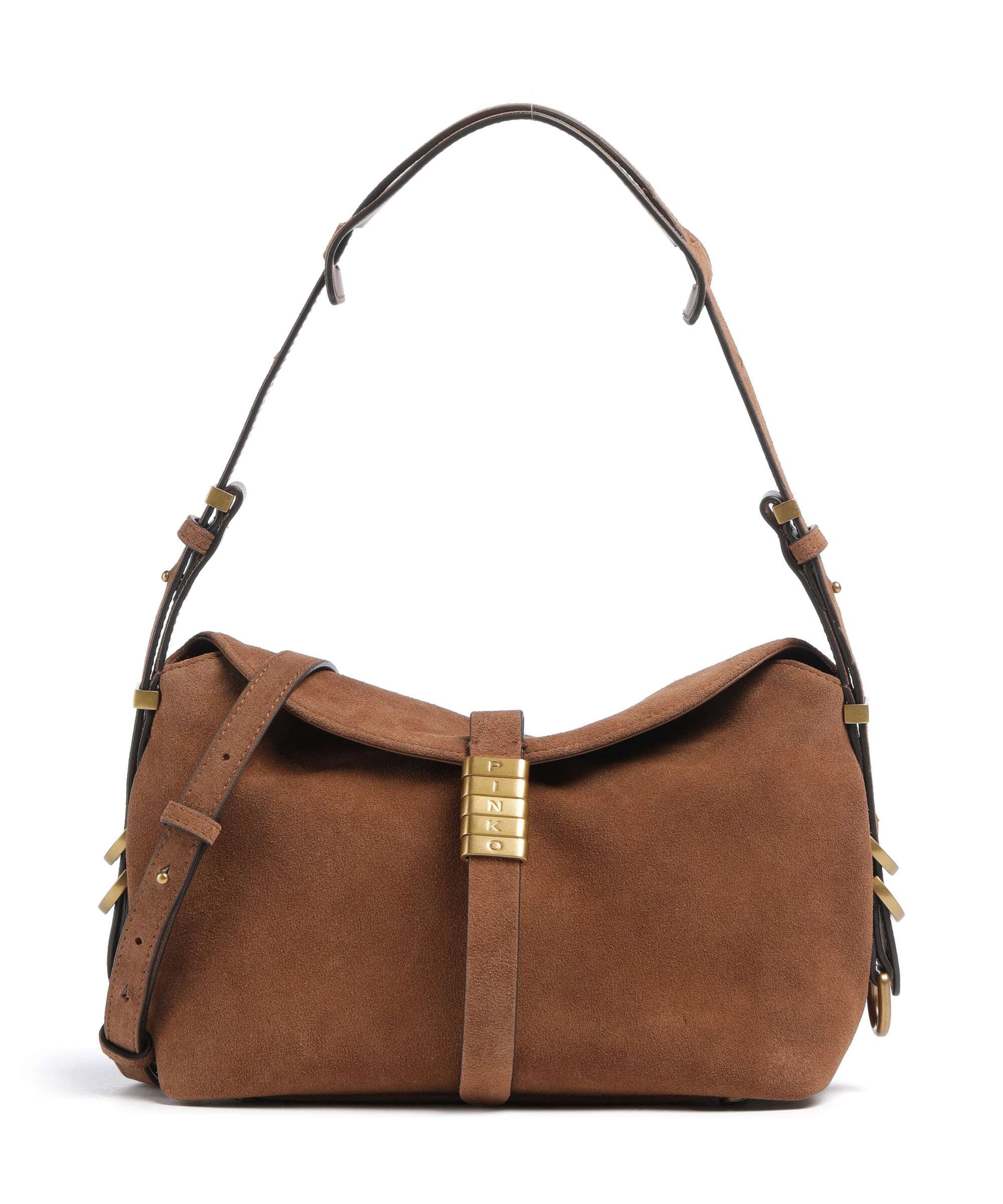 Pinko Saddle Horizontal Mini Torba na ramię marrone/leone/antique gold