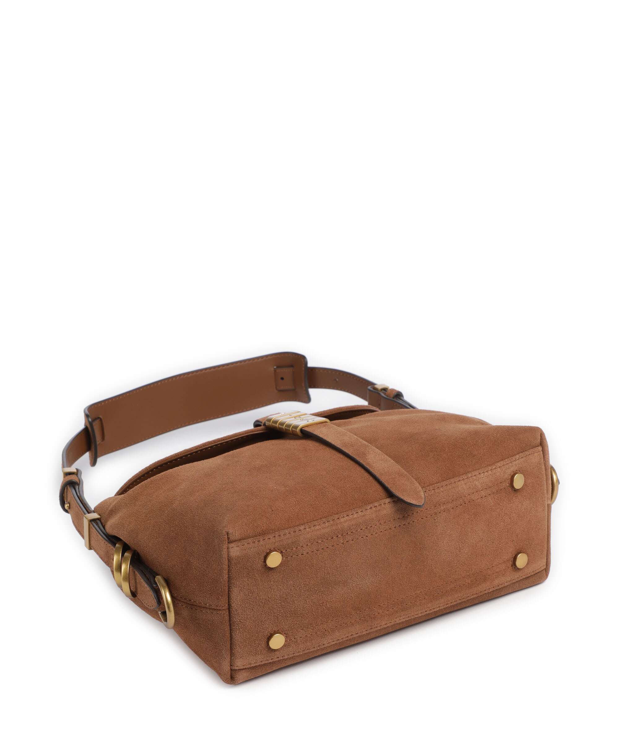 Pinko Saddle Horizontal Mini Torba na ramię marrone/leone/antique gold - Image 4