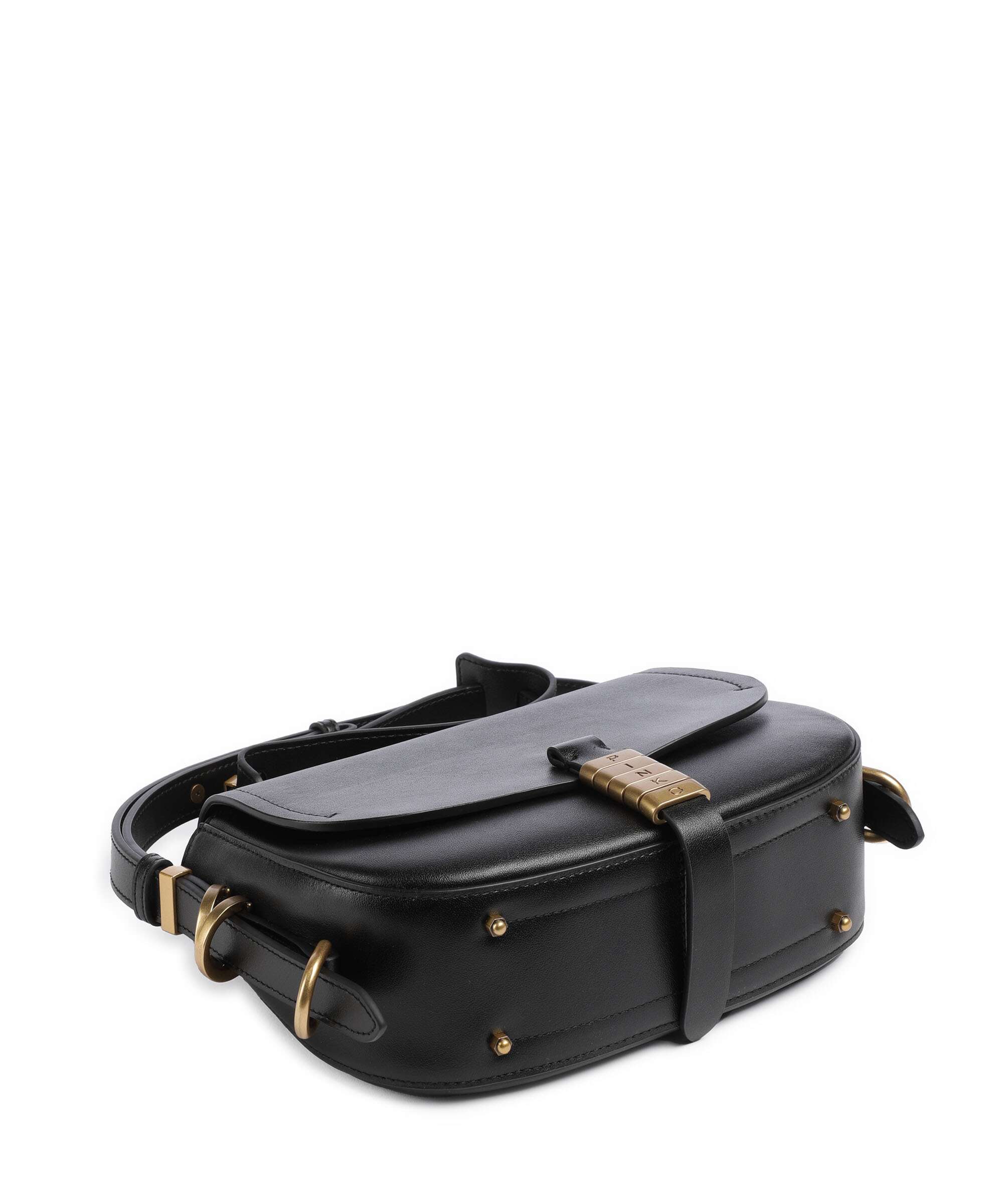 Pinko Saddle Mini Torba przez ramię nero/antique gold - Image 5