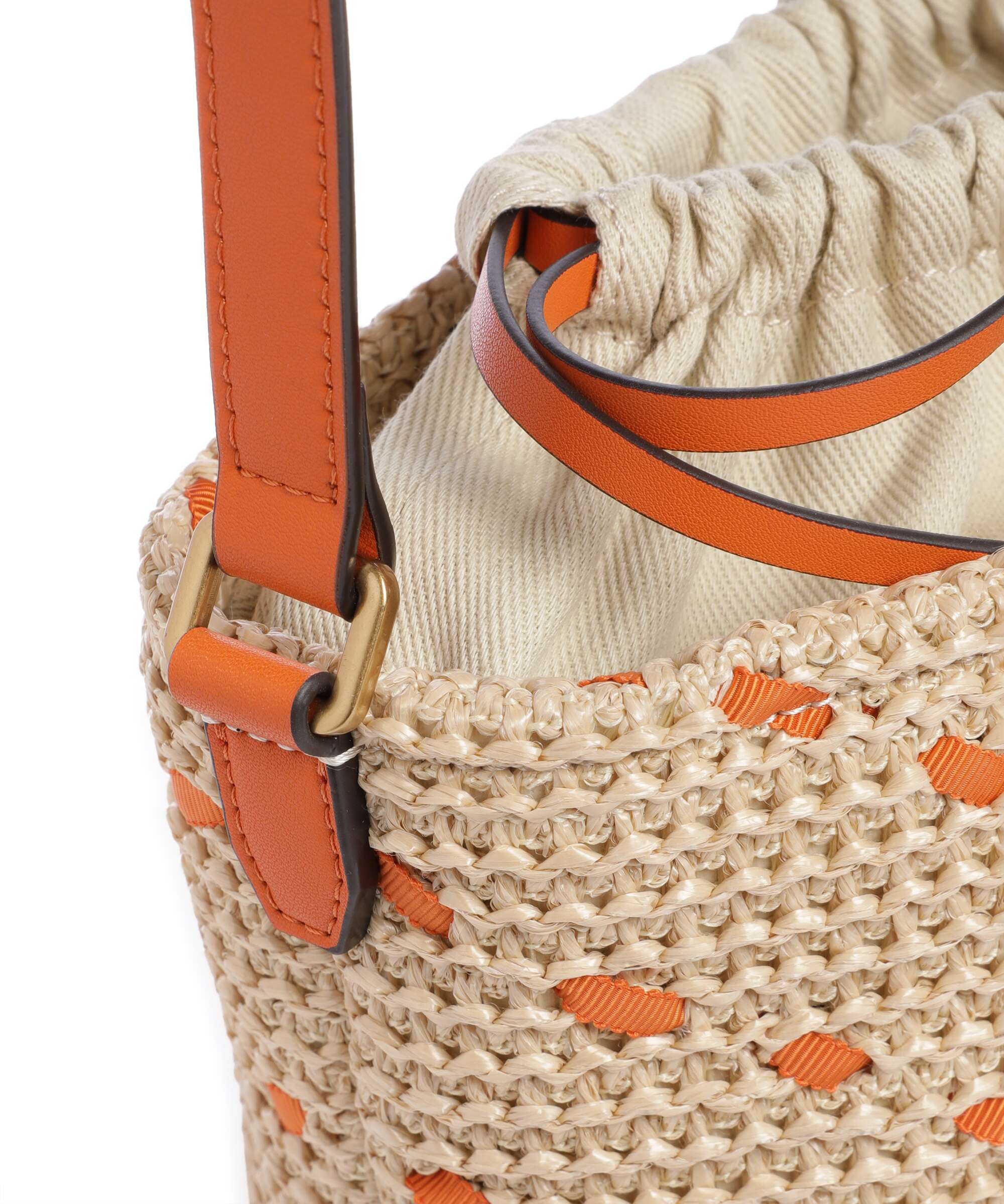 Pinko Torebka worek paglia/arancio/antique gold - Image 4