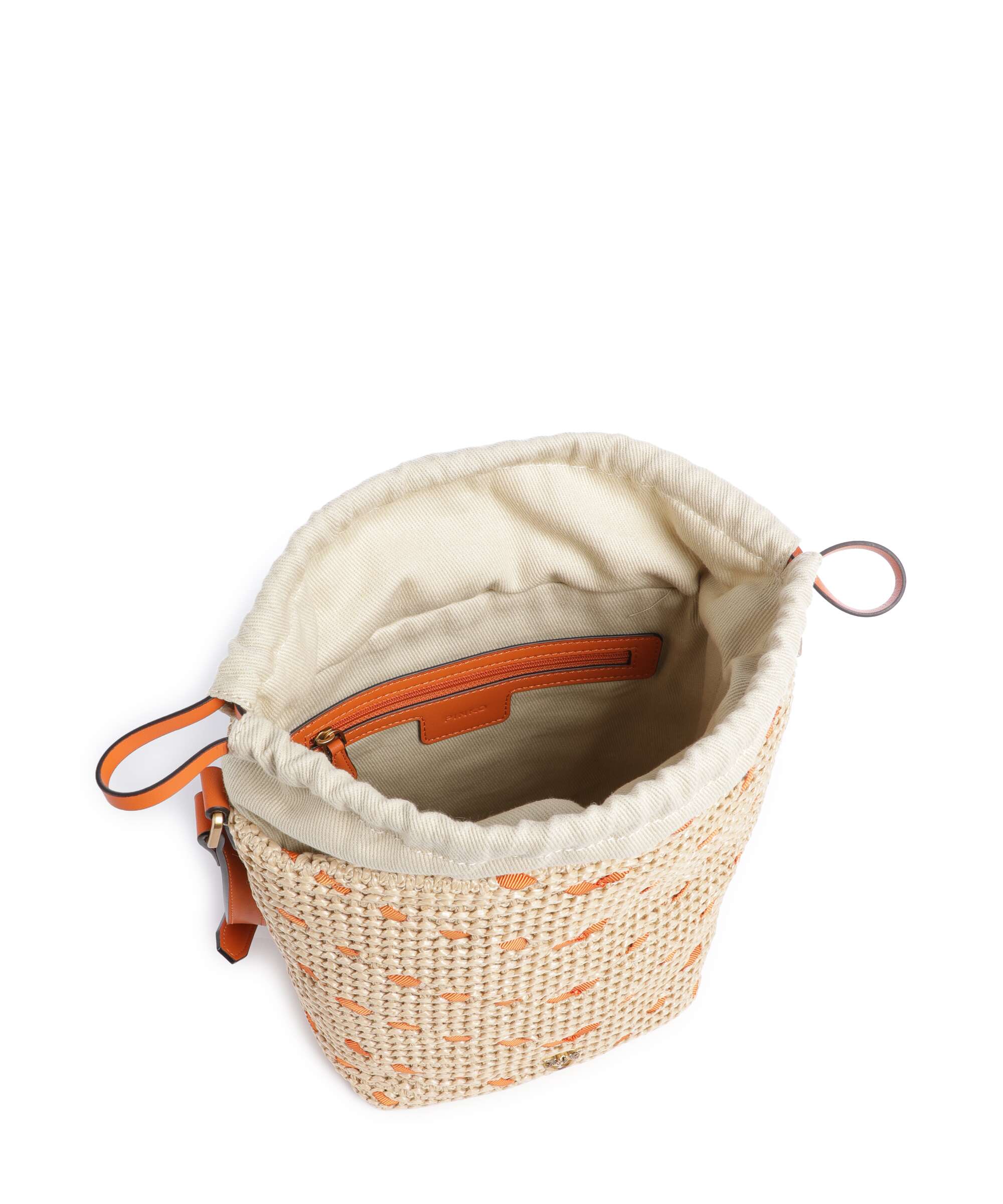 Pinko Torebka worek paglia/arancio/antique gold - Image 6