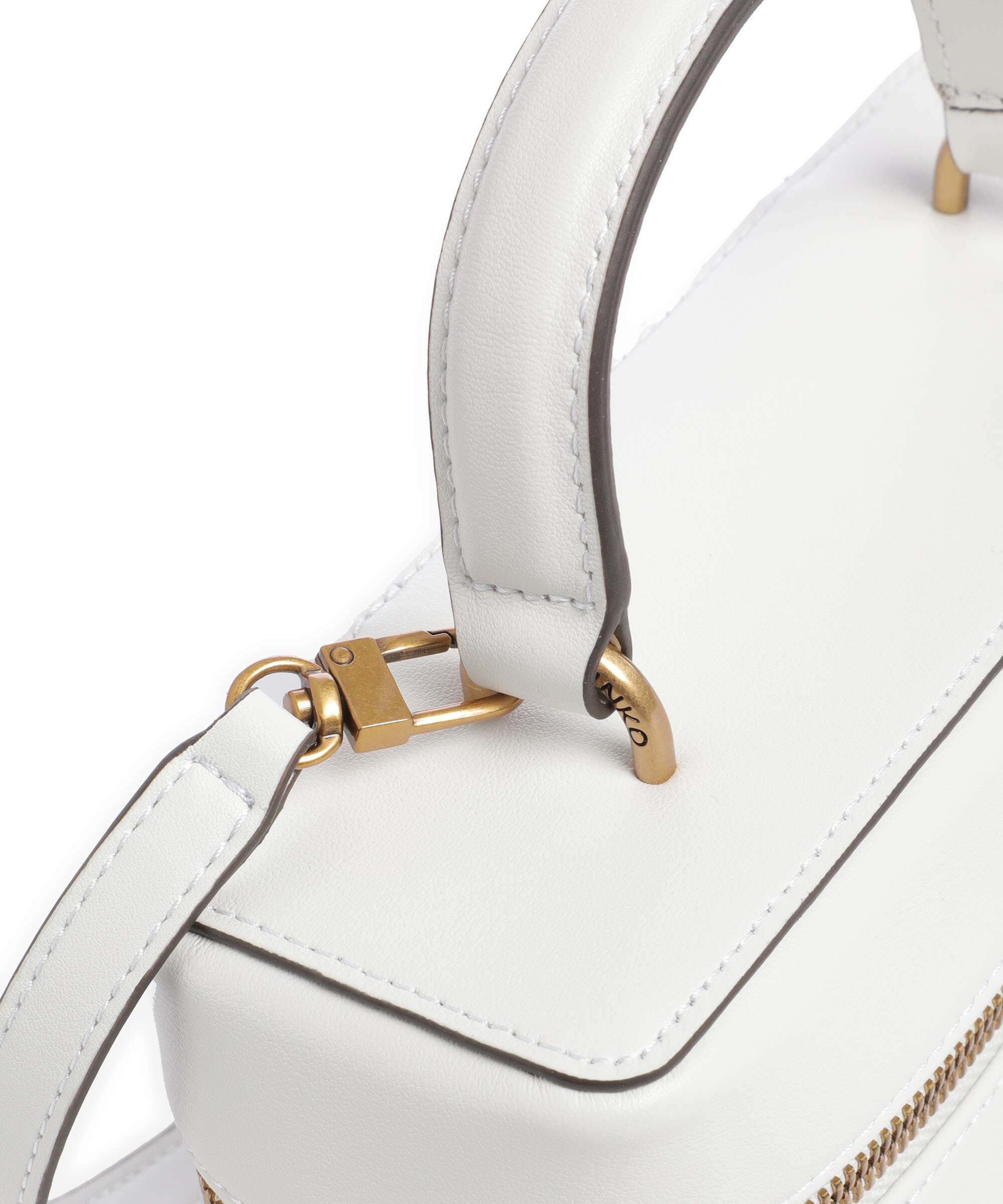 Pinko Vanity Mini Torba przez ramię bianco nembo/antique gold - Image 4