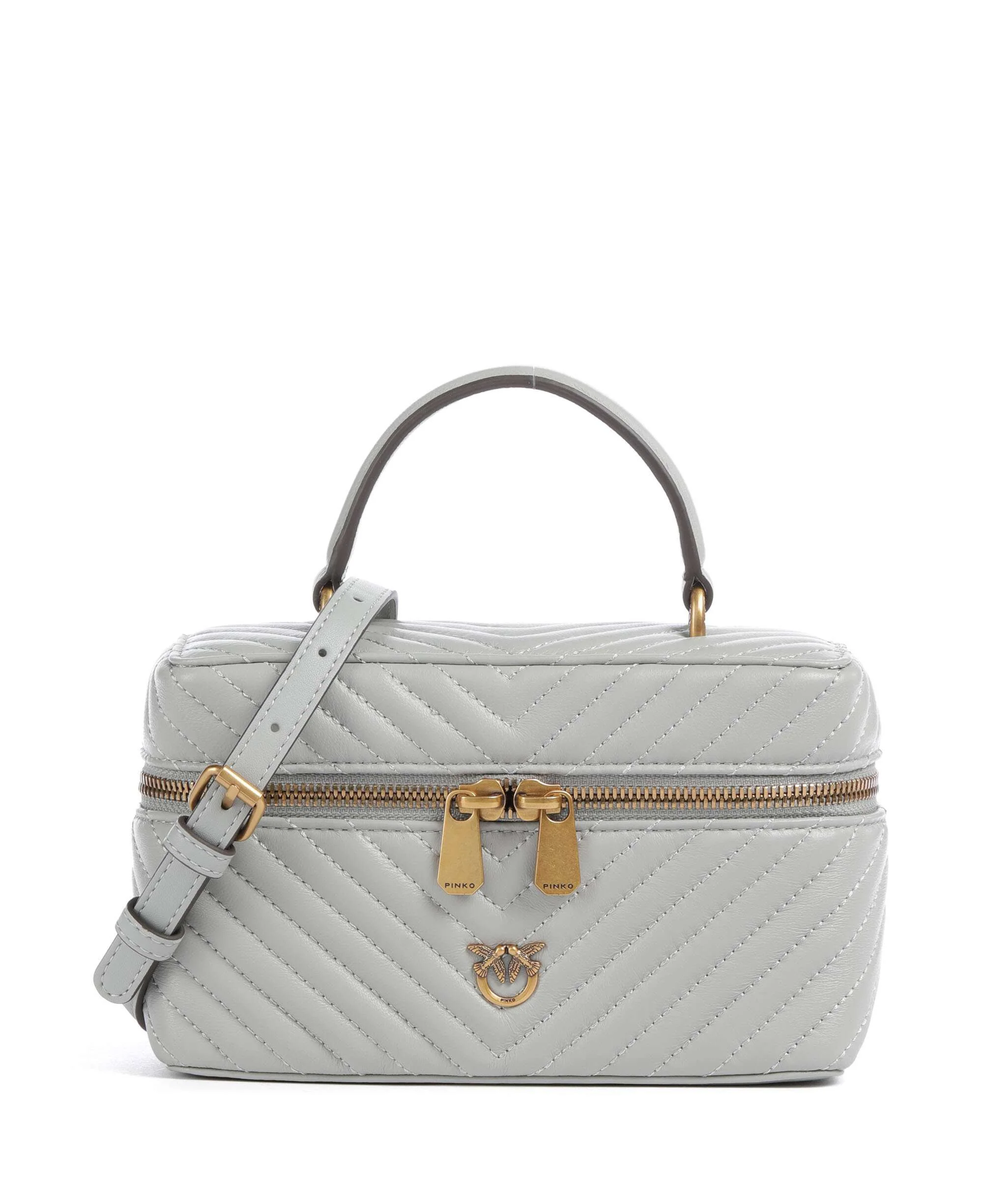 Pinko Vanity Mini Torebka grigio perla/antique gold